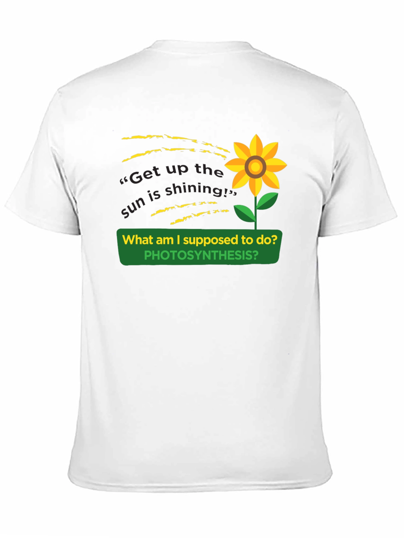 Black Photosynthesis Sunflower Graphic T-Shirt view 11