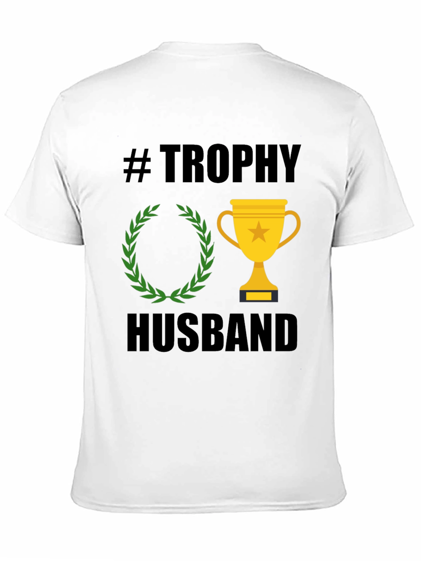 Black Trophy Husband Graphic Tee - Black Cotton T-Shirt view 11