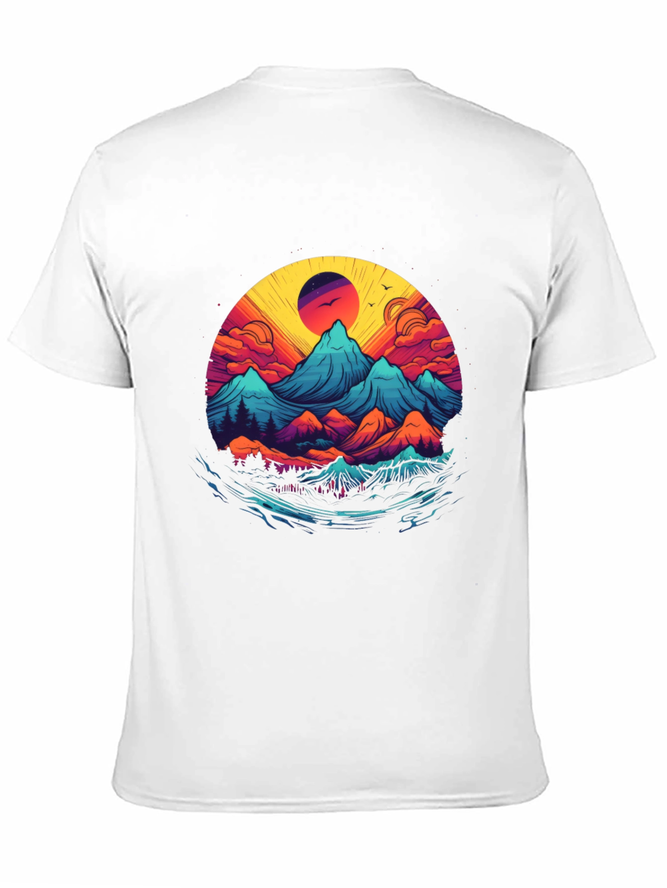Black Mountain Sunset Graphic Tee - Nature Inspired Design view 11