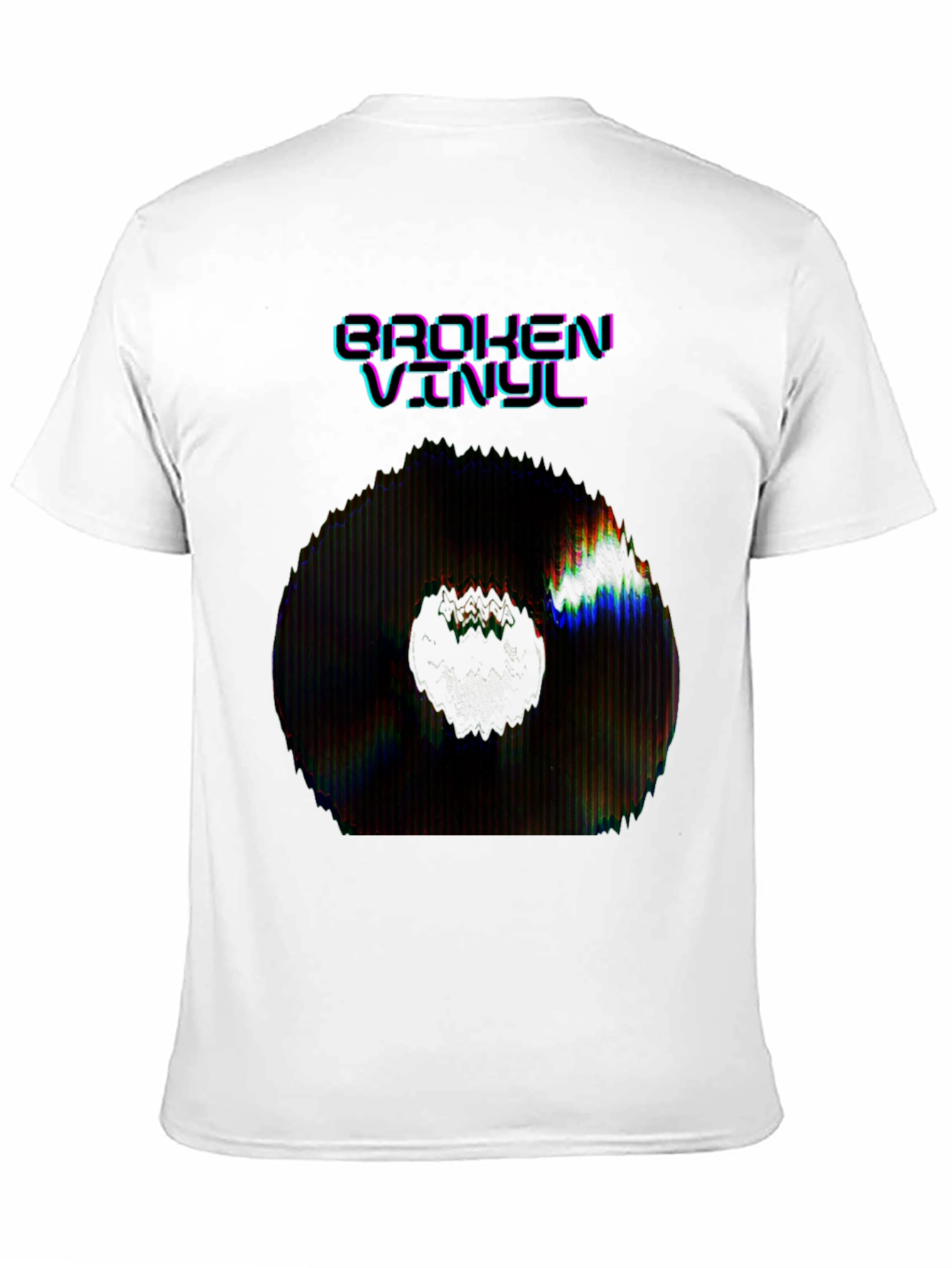 Black Broken Vinyl Graphic Tee - Black view 11