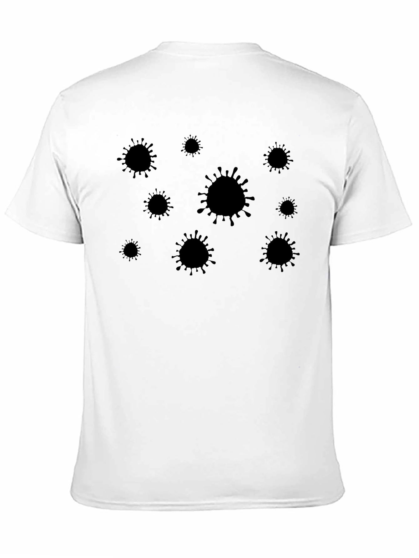 Black Men's Black Virus Graphic Tee - Novelty Design view 11