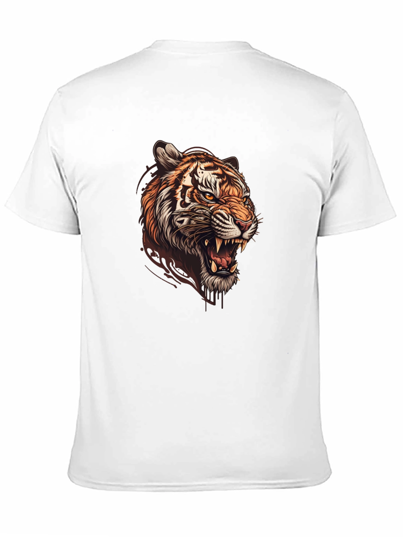 Black Tiger Graphic Black T-Shirt - Bold Design view 11