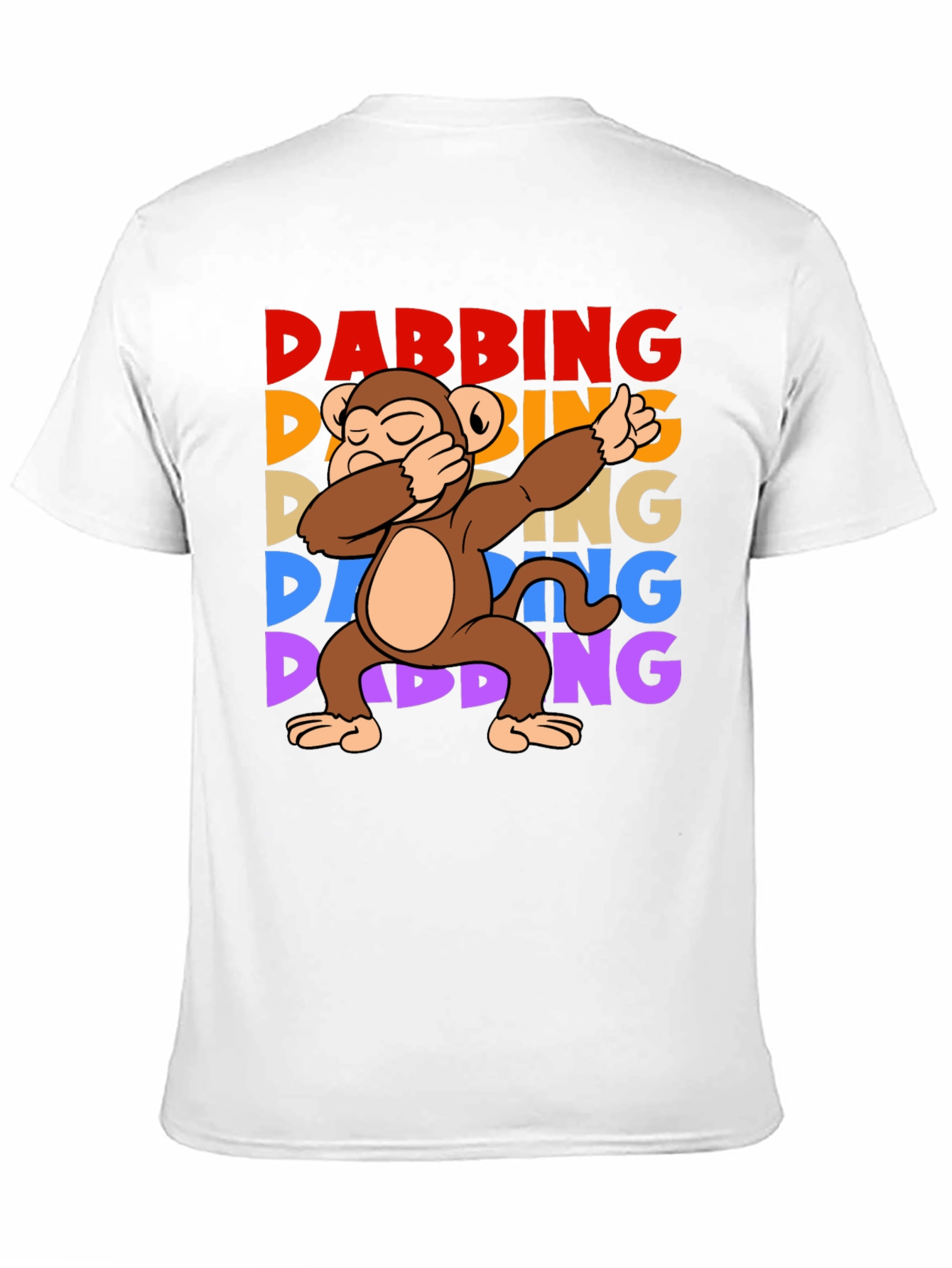 Black Dabbing Monkey Graphic T-Shirt - Fun Trendy Tee view 11