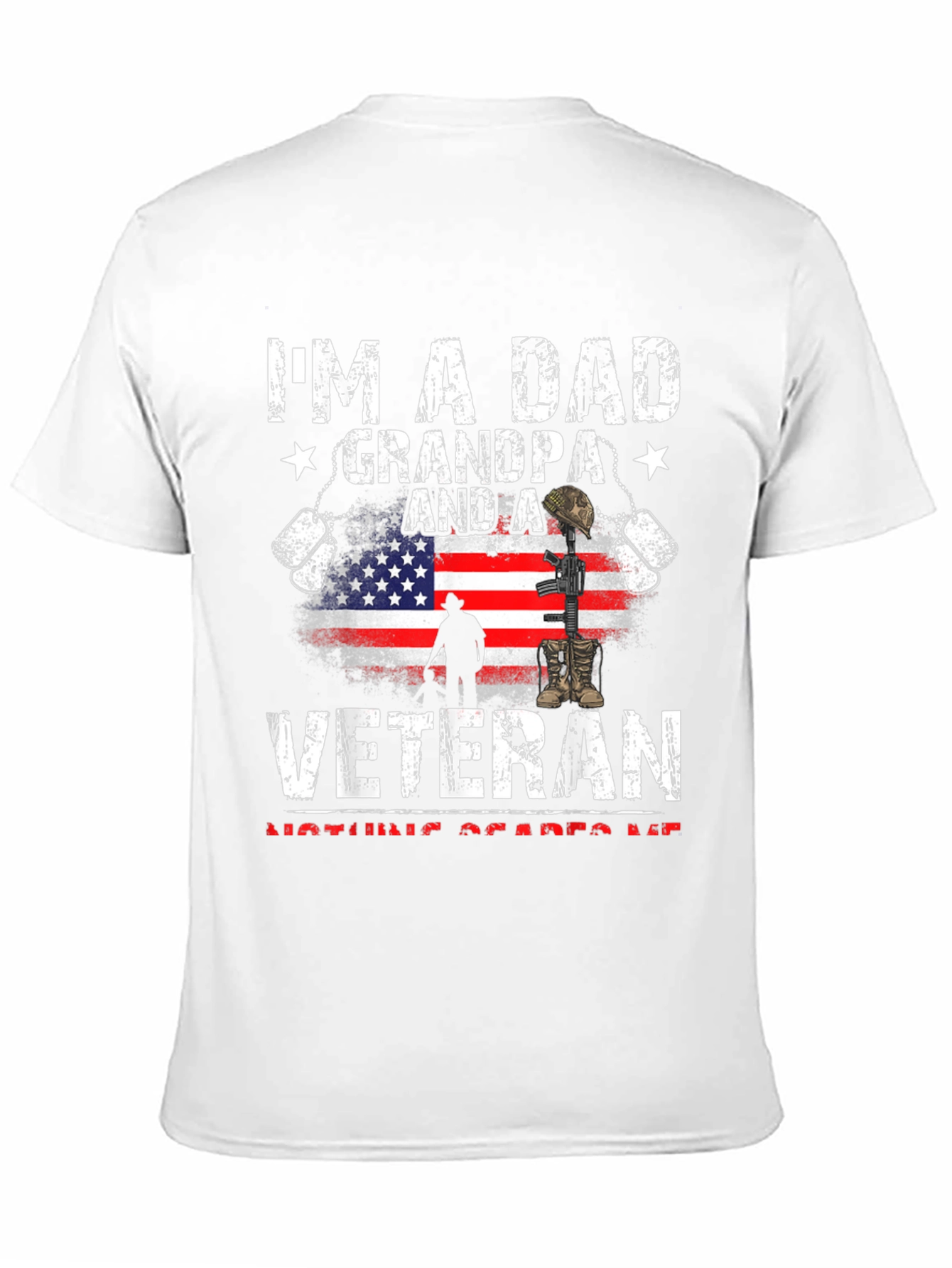 Black Dad Grandpa Veteran Graphic Tee view 11