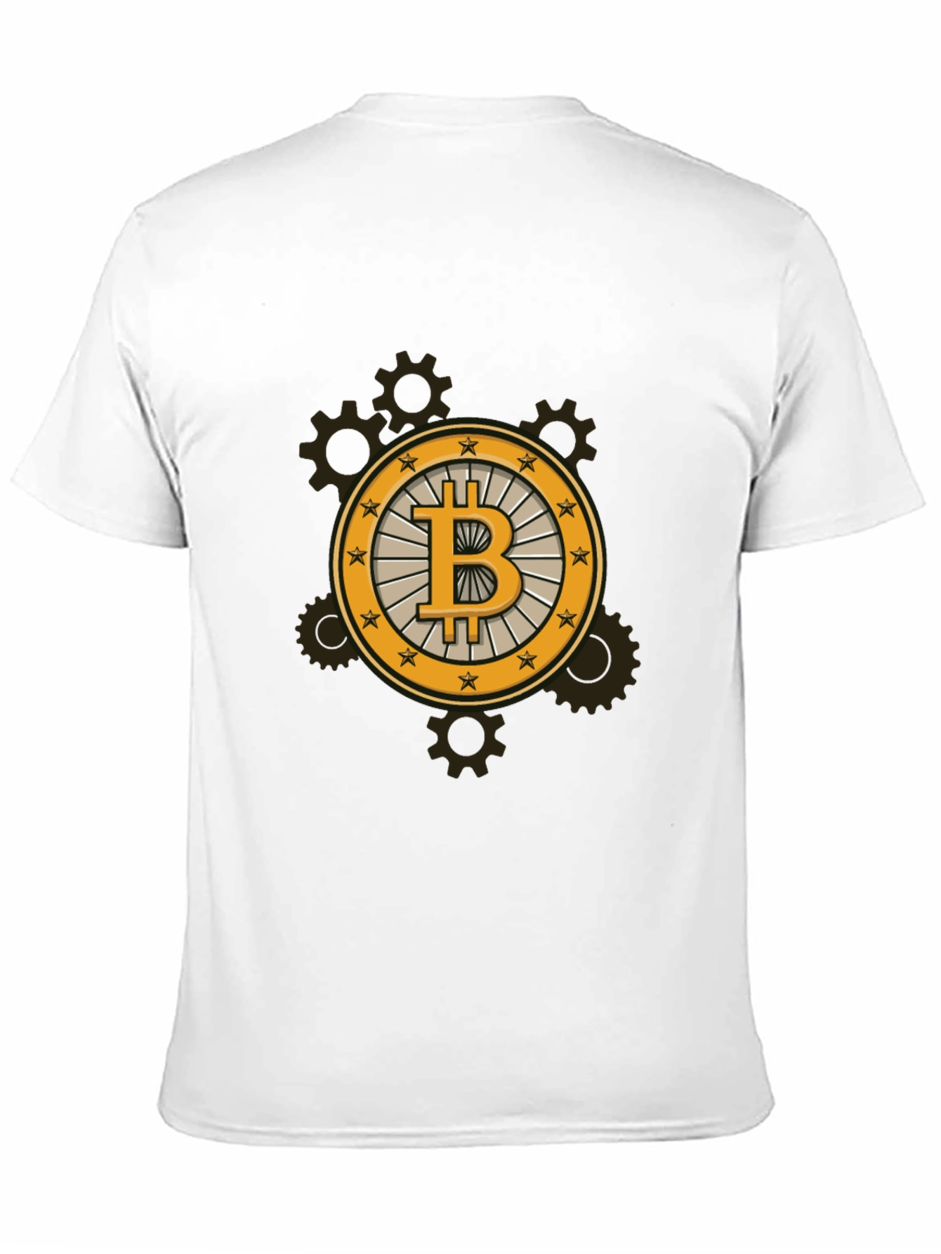 Black Bitcoin Steampunk Black Tee view 11