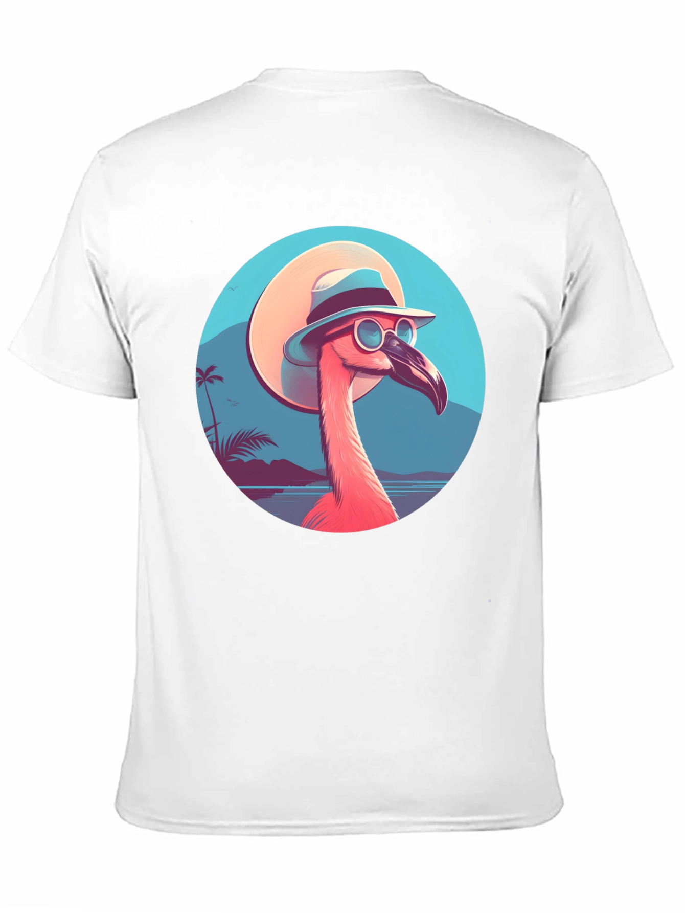 Black Cool Flamingo T-Shirt - Tropical Vibes view 11