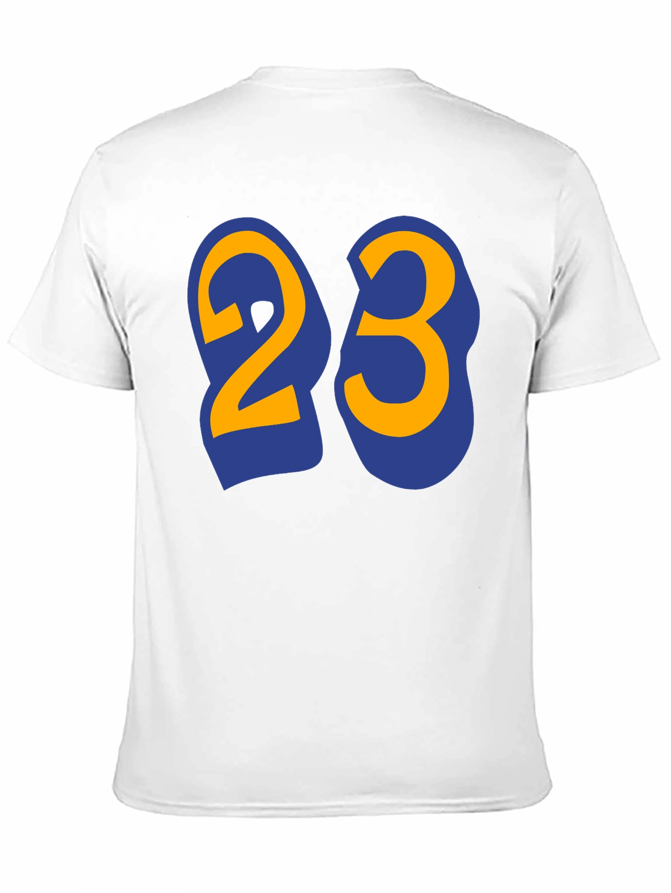 Black Men's Black T-Shirt with Number 23 Graphic view 11