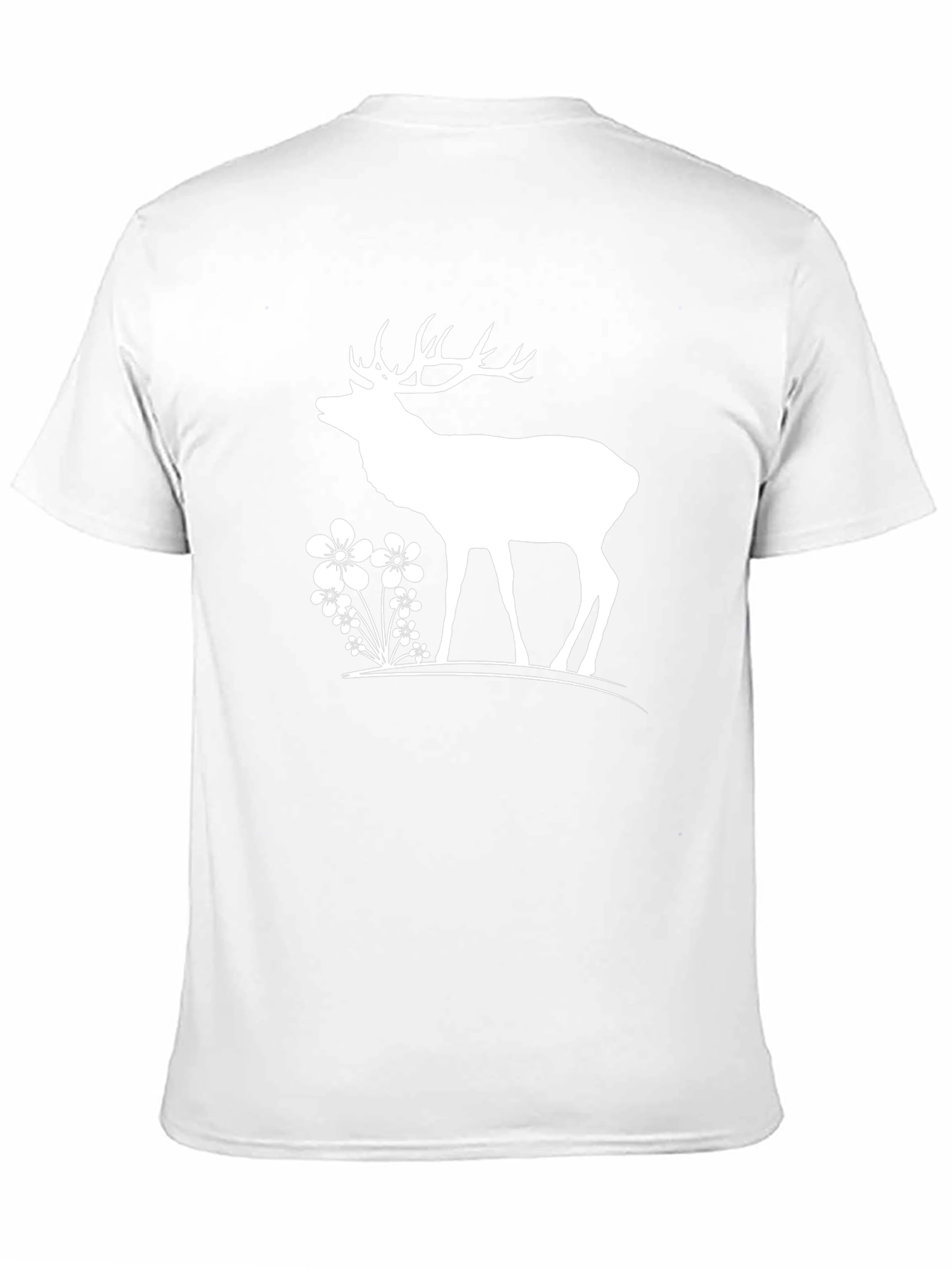 Black Deer & Flowers Graphic T-Shirt - Black view 11