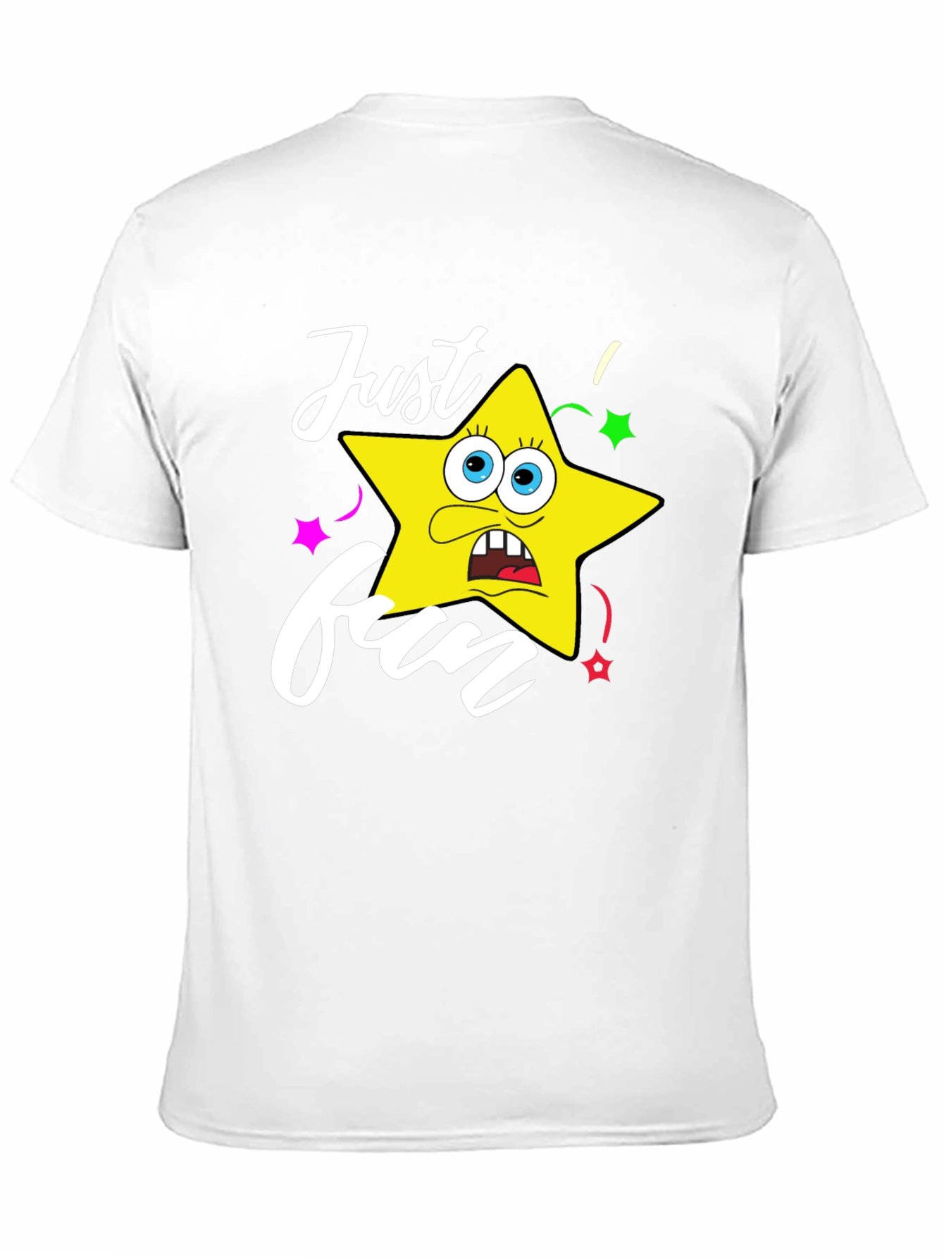 Black Just Fun Star Graphic Tee - Mens Black T-Shirt view 11
