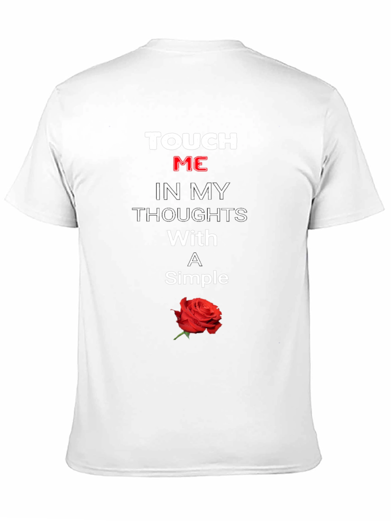 Black Touch Me T-Shirt With Rose view 11