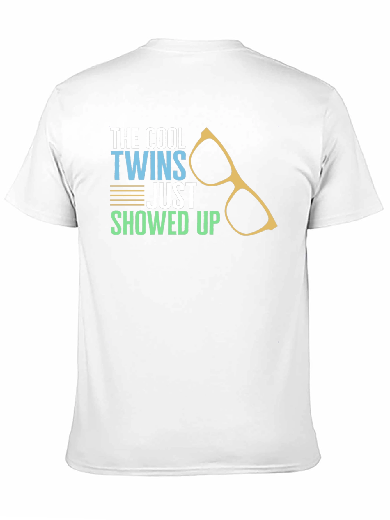 Black Cool Twins T-Shirt - Funny Graphic Tee view 11