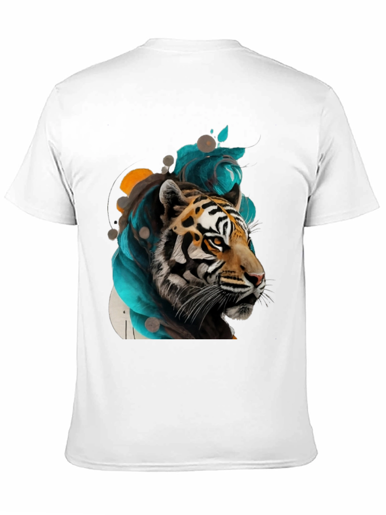 Black Tiger Art Black Tee - Men's Graphic T-Shirt view 11