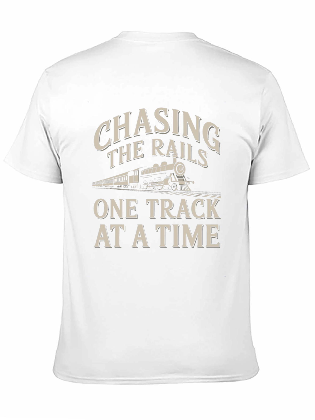 Black Chasing The Rails Train Graphic Tee view 11