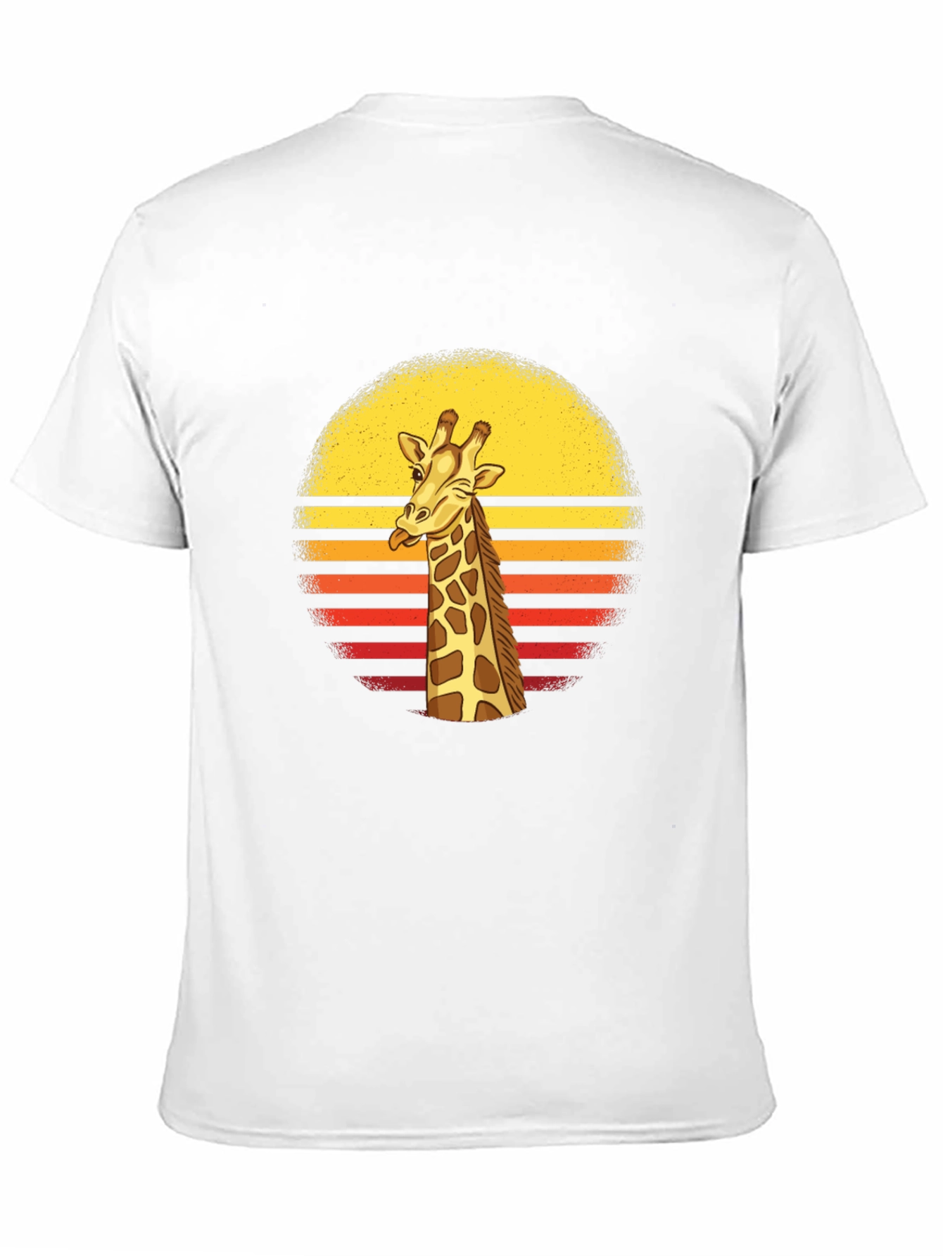Black Giraffe Sunset Graphic Tee - Funny Animal T-Shirt view 11