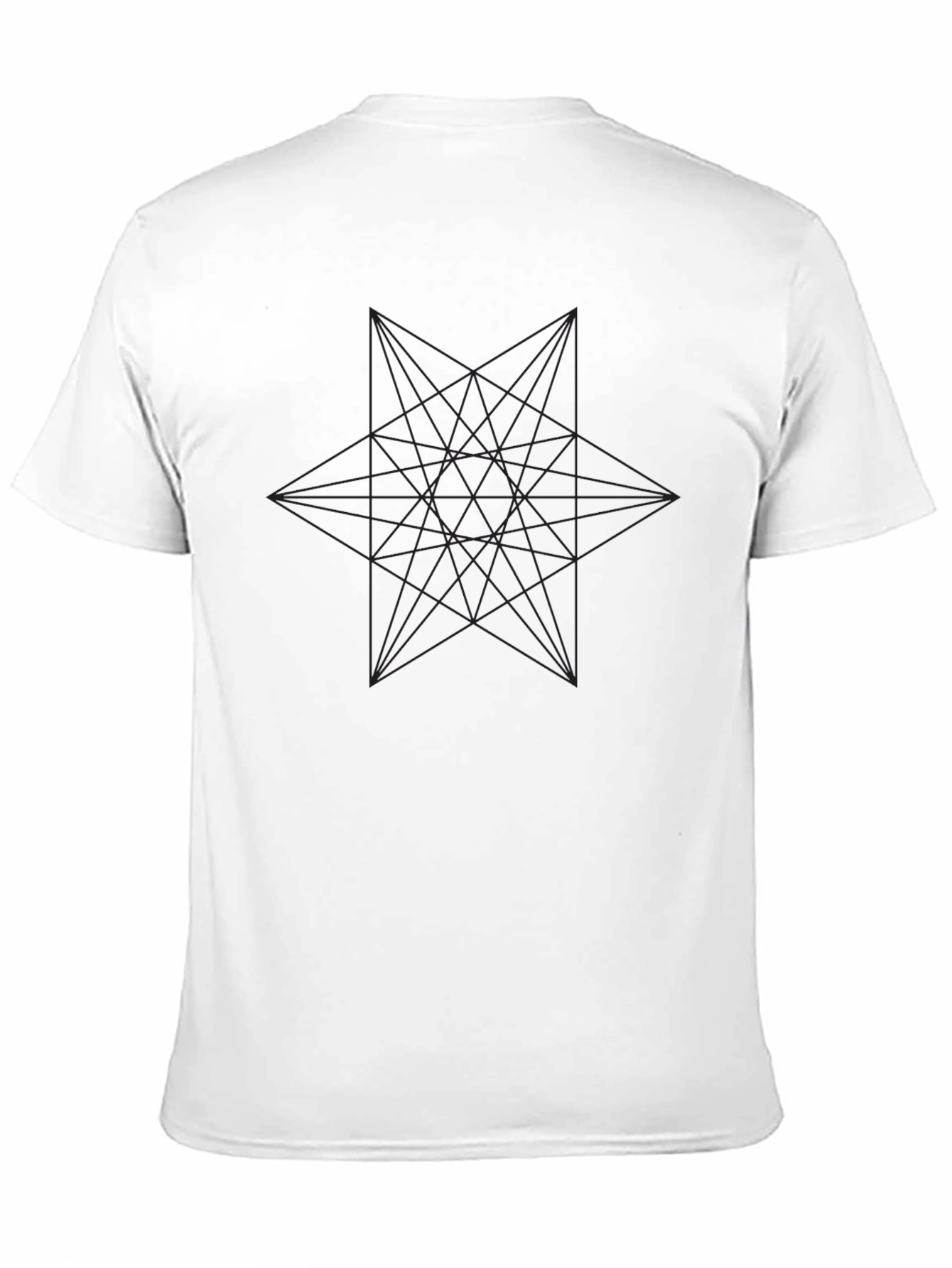 Black Geometric Star Graphic Black T-Shirt view 11
