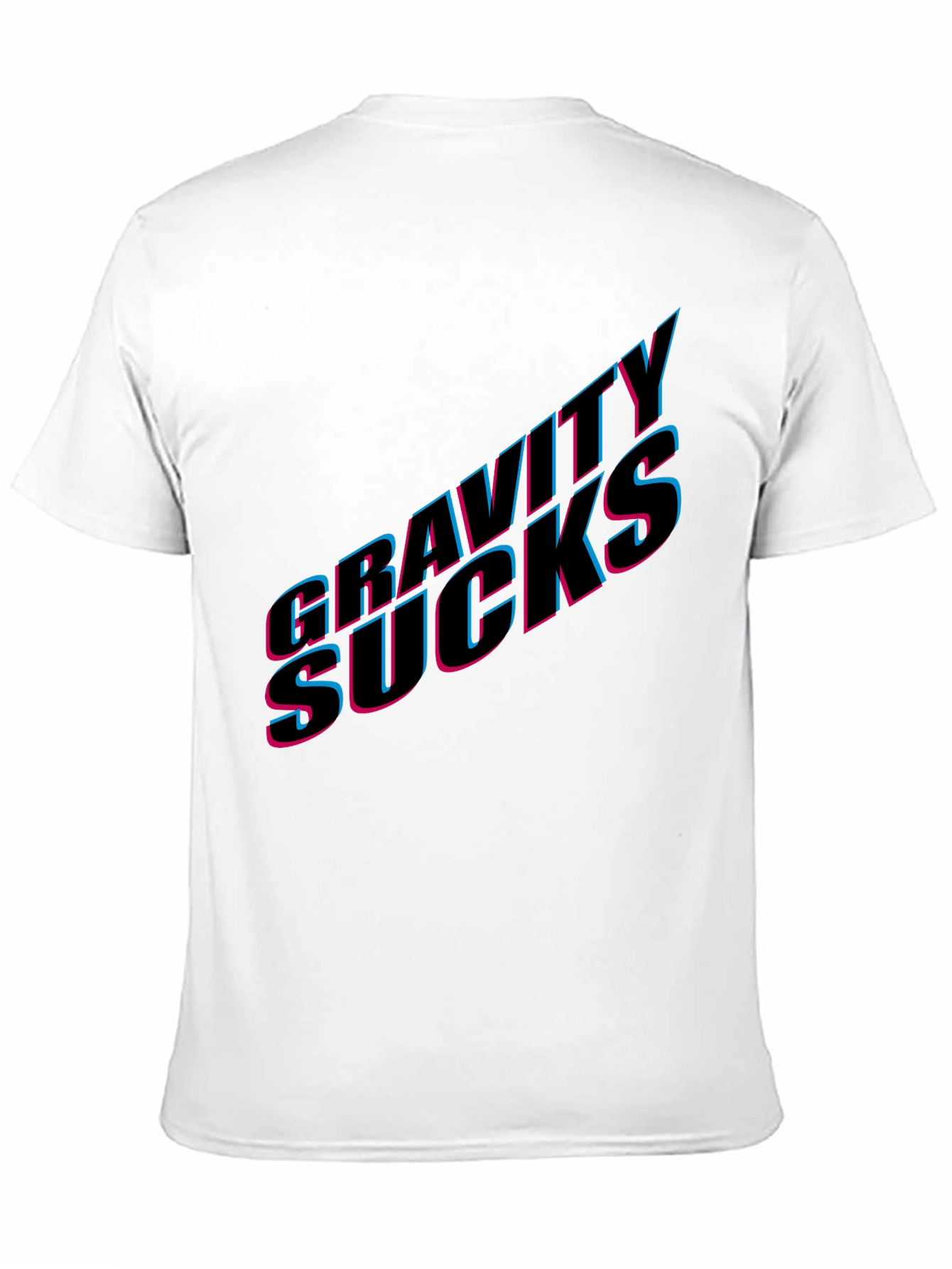 Black Gravity Sucks Graphic Tee - Black Casual T-Shirt view 11