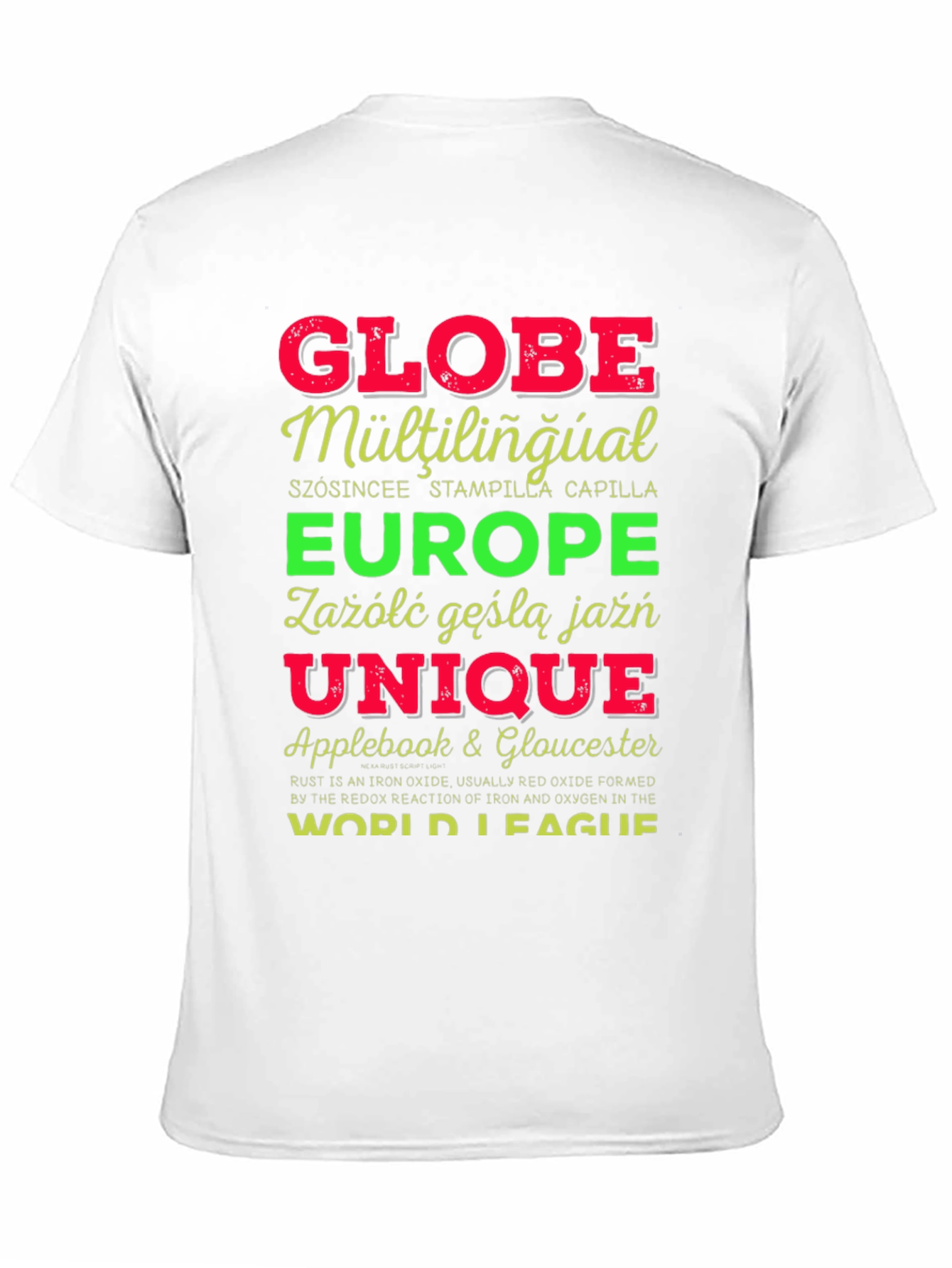 Black Globe Multilingual Graphic T-Shirt view 11