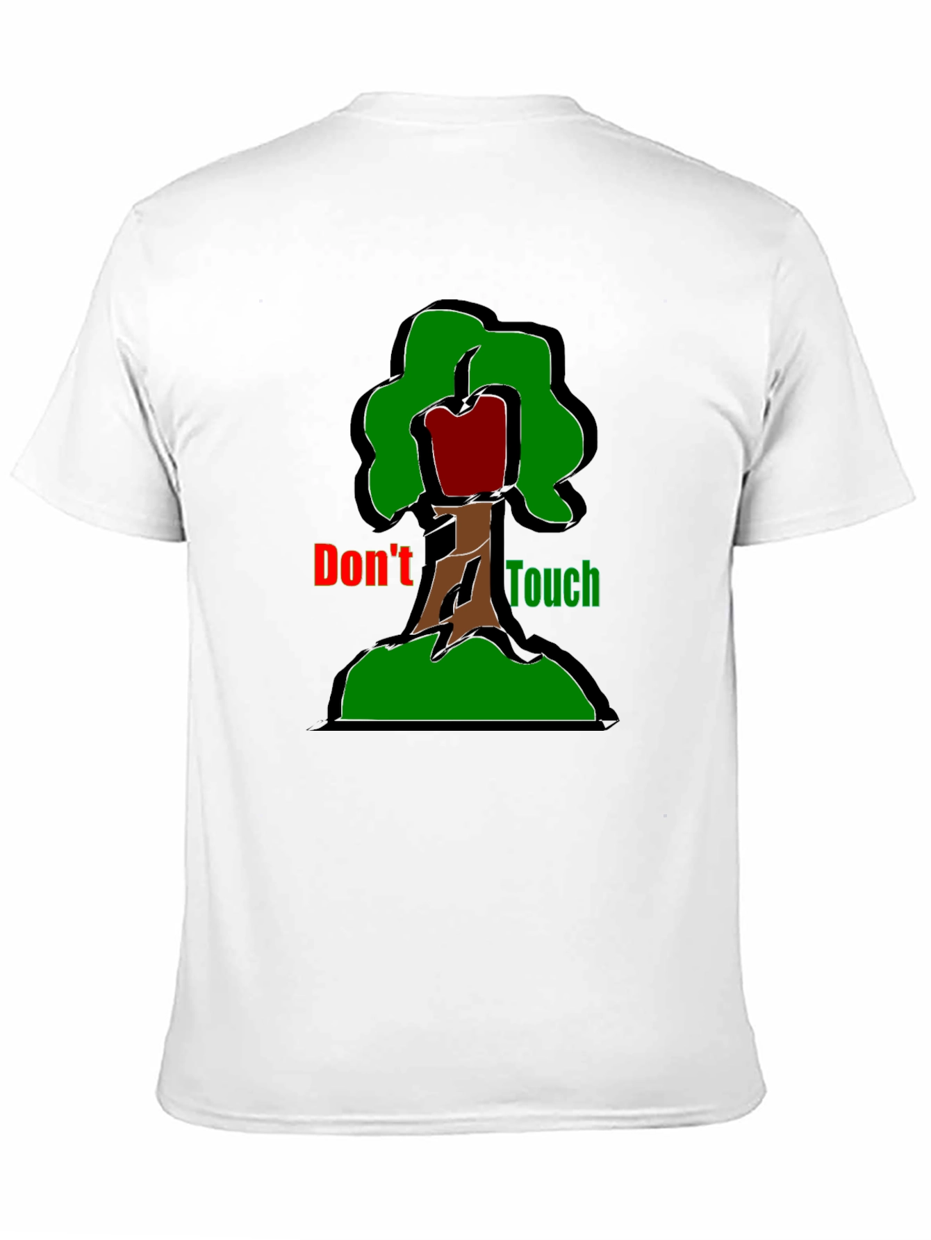 Black Don't Touch T-Shirt - Graphic Tree Design view 11