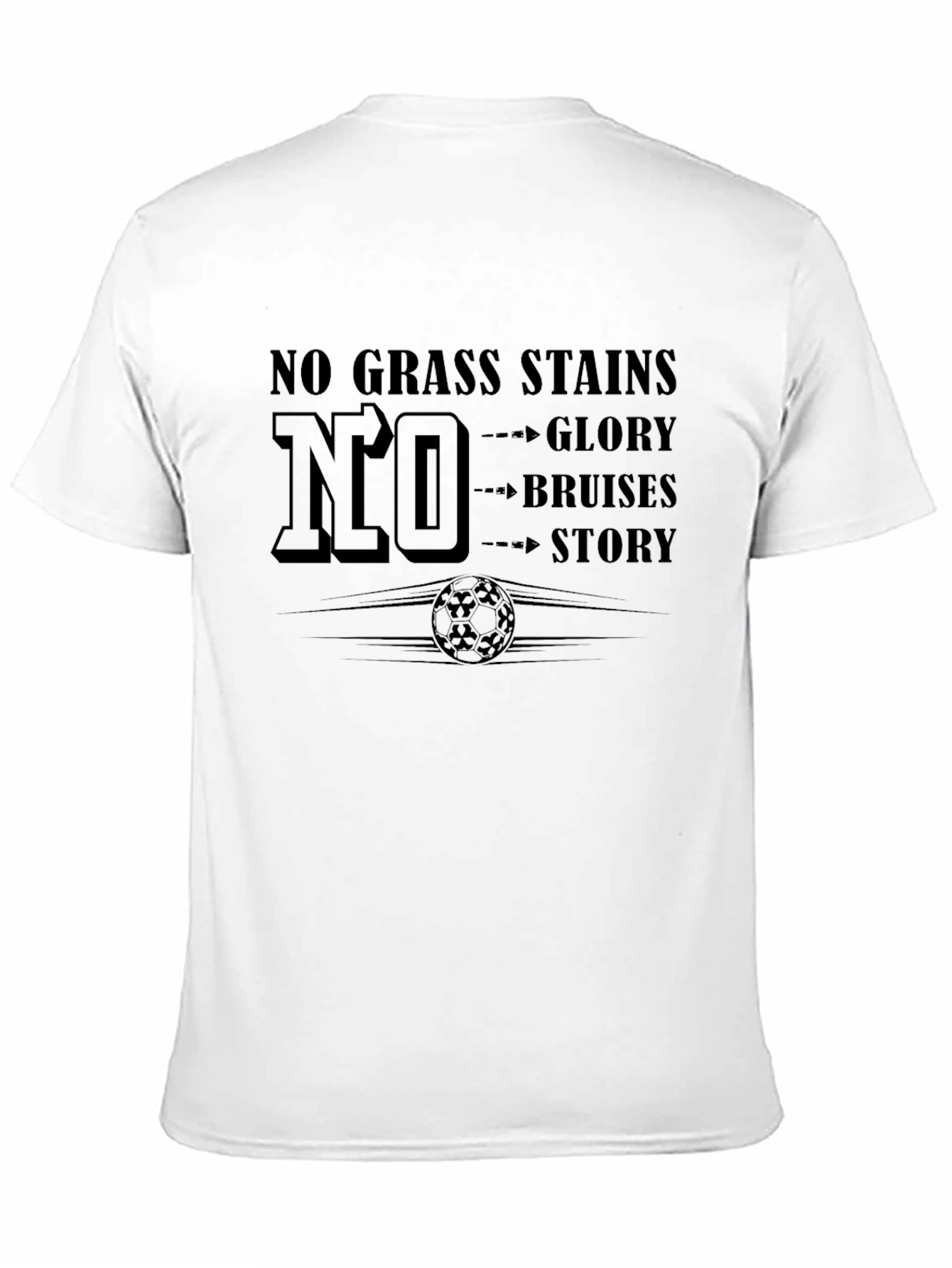 Black No Grass Stains, No Glory T-Shirt view 11