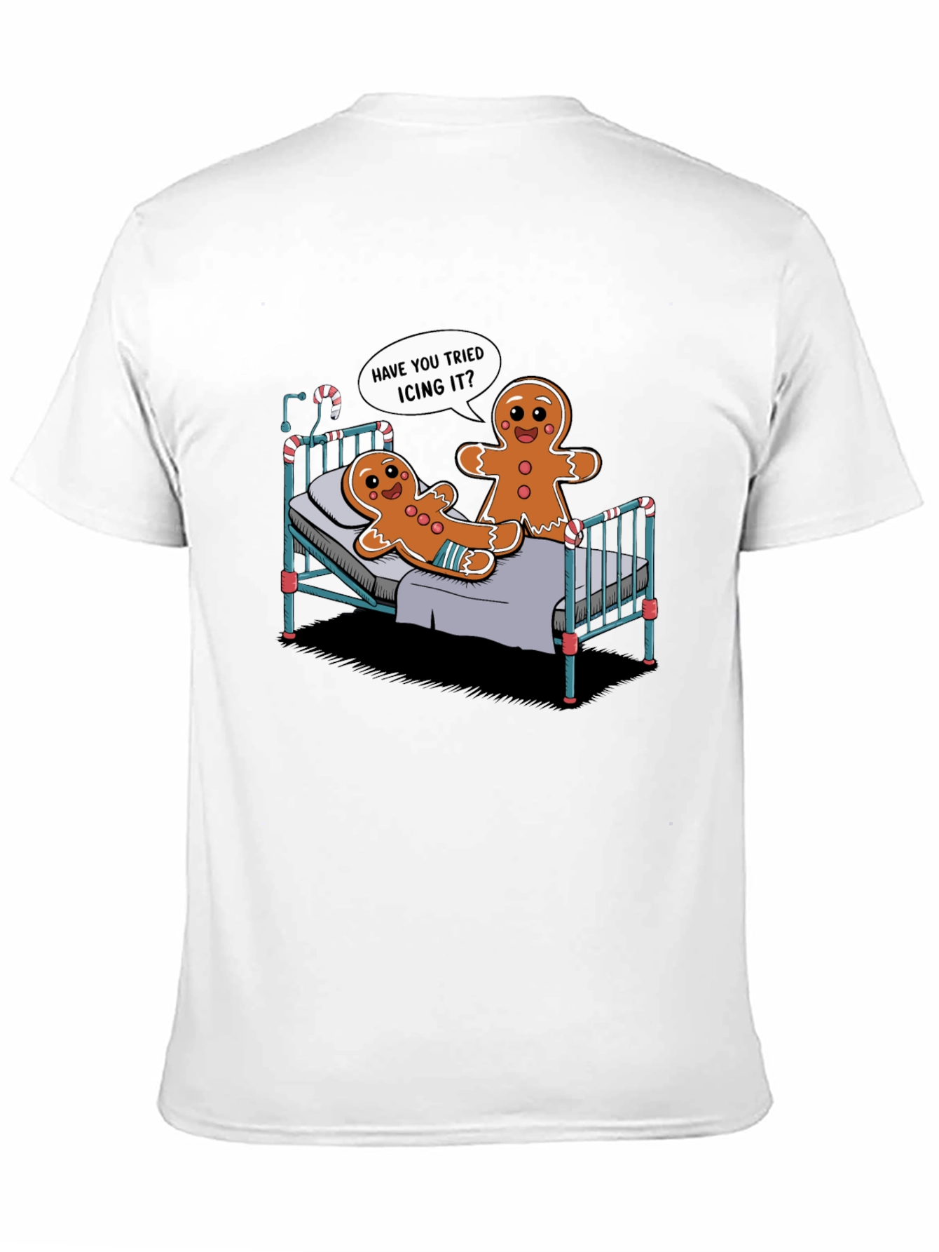 Black Funny Gingerbread Icing T-Shirt view 11