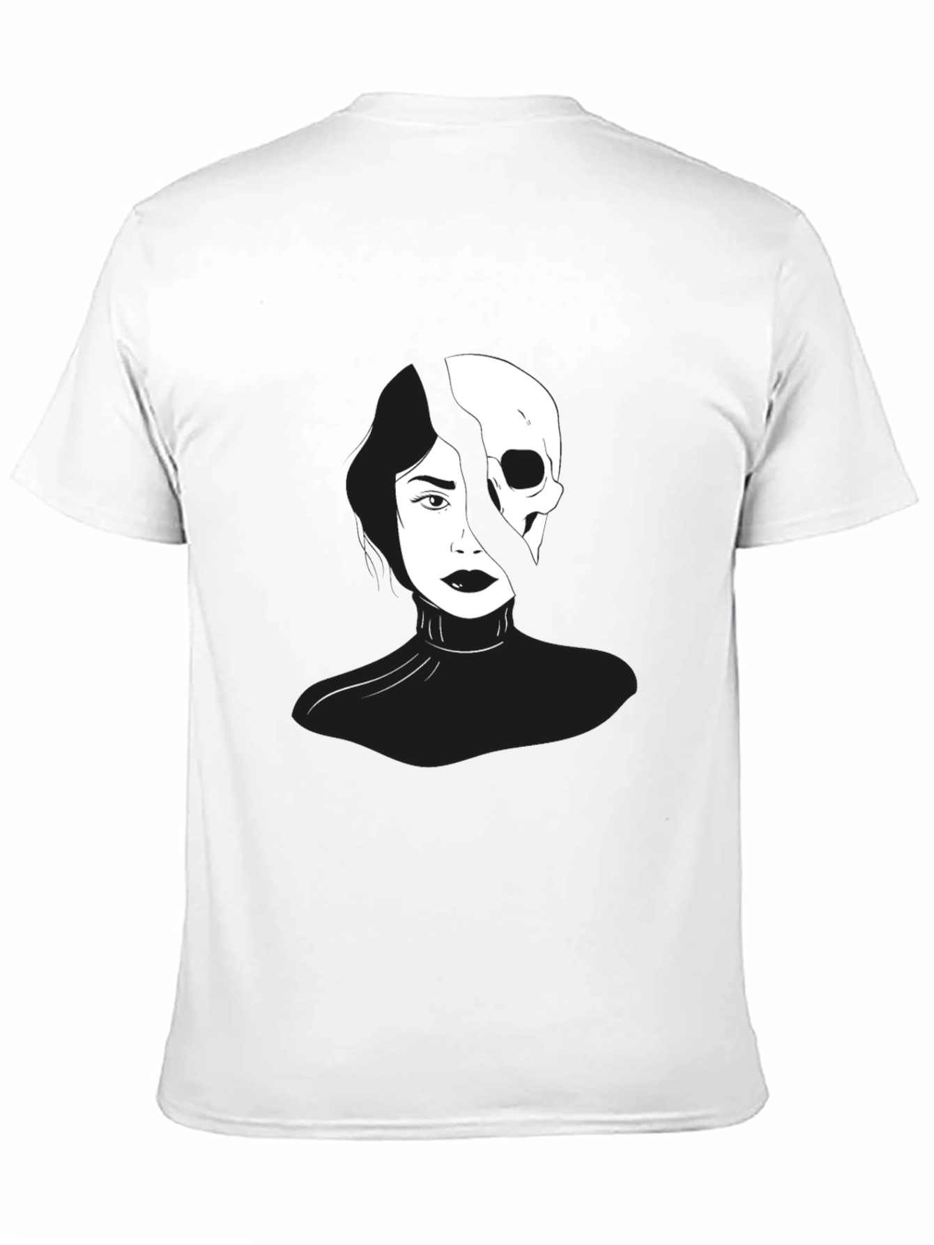 Black Split Face Graphic T-Shirt view 11