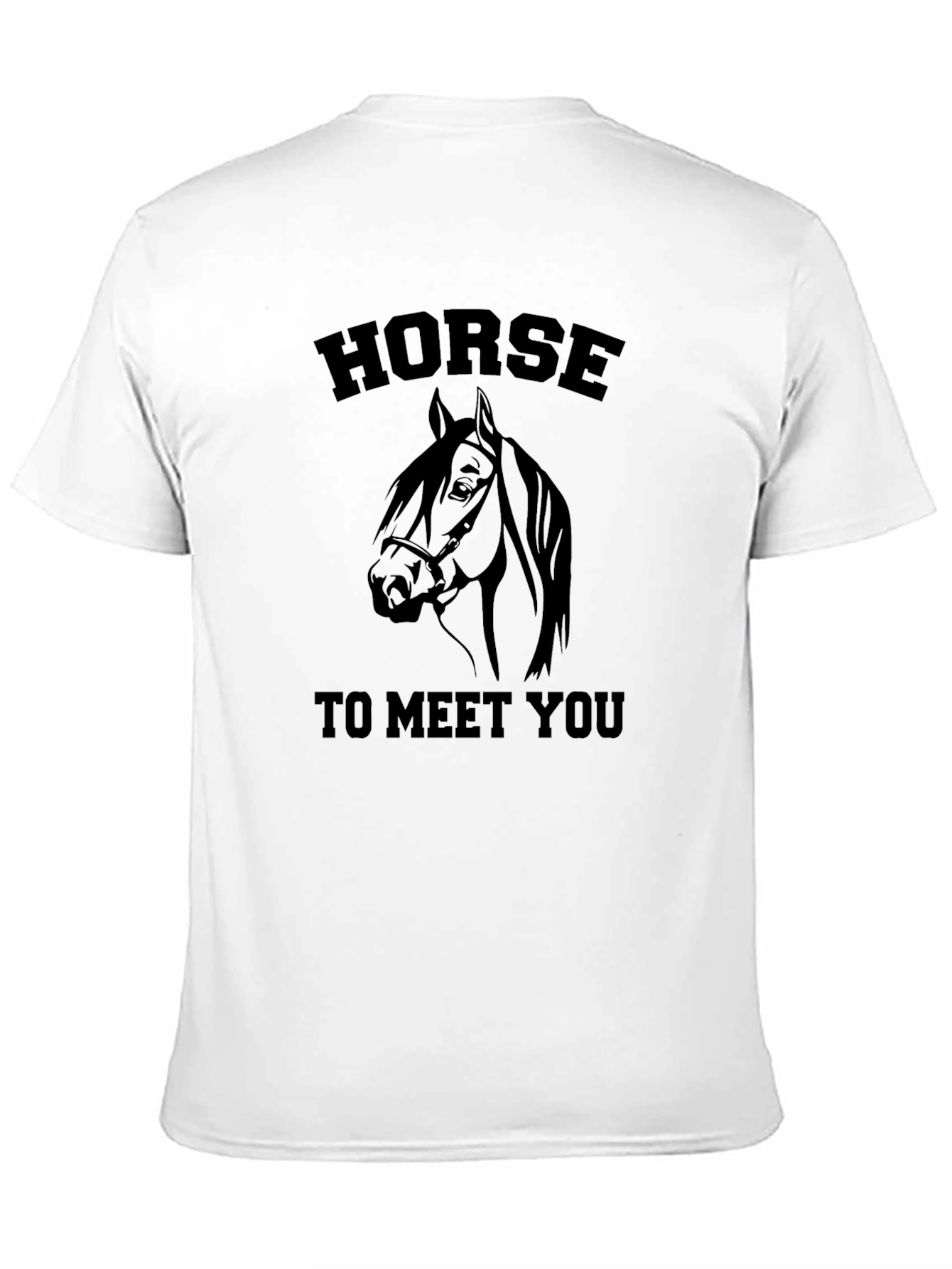 Black Horse To Meet You Graphic Black T-Shirt view 11