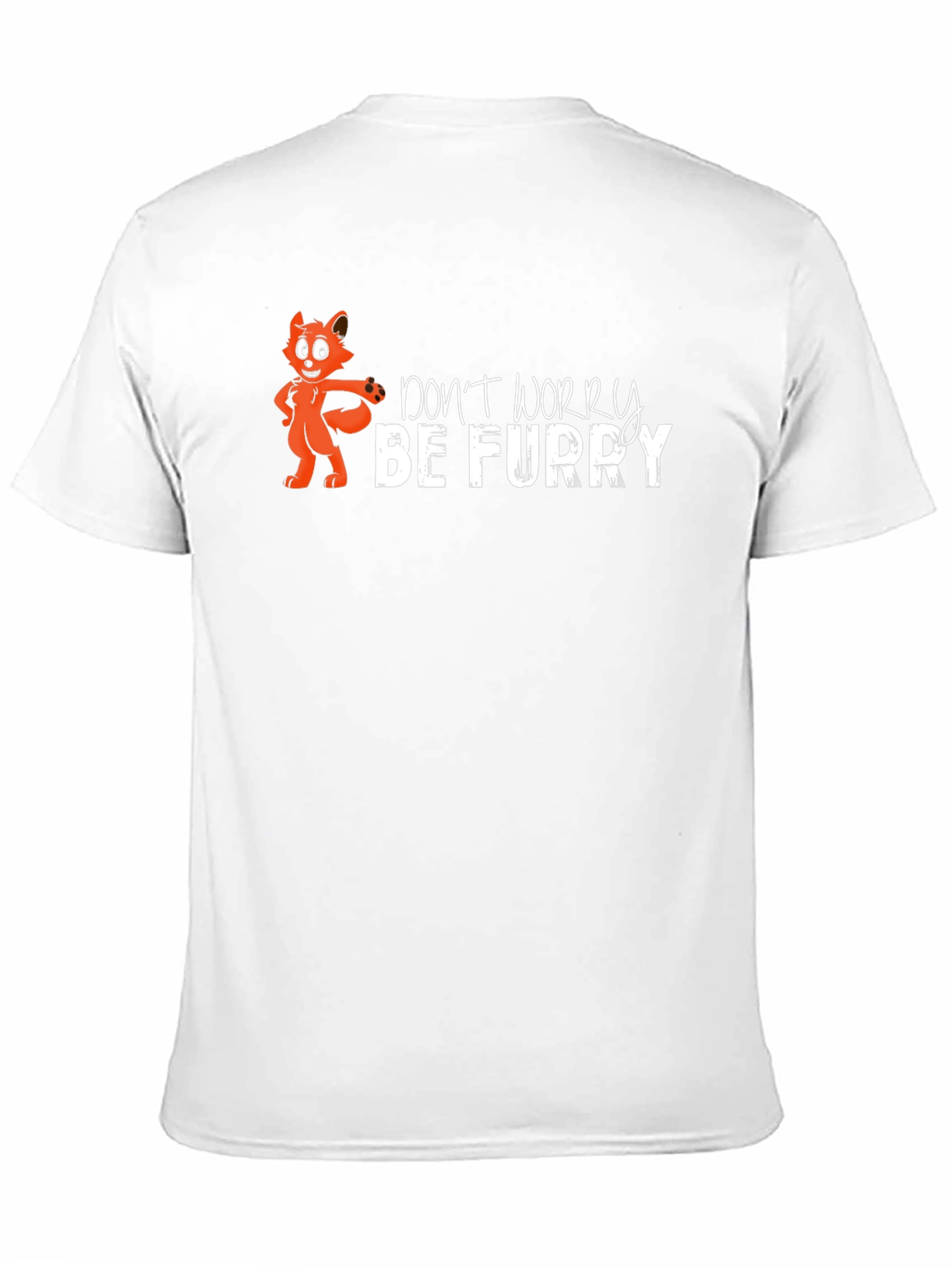 Black Don't Worry Be Furry Black T-Shirt view 11