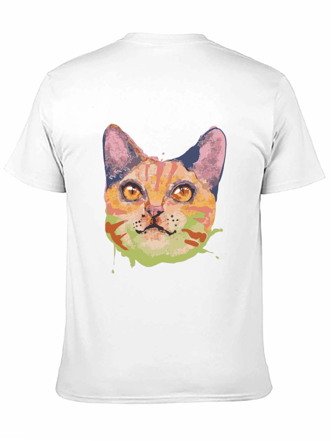 Black Abstract Cat Graphic Tee - Black view 11