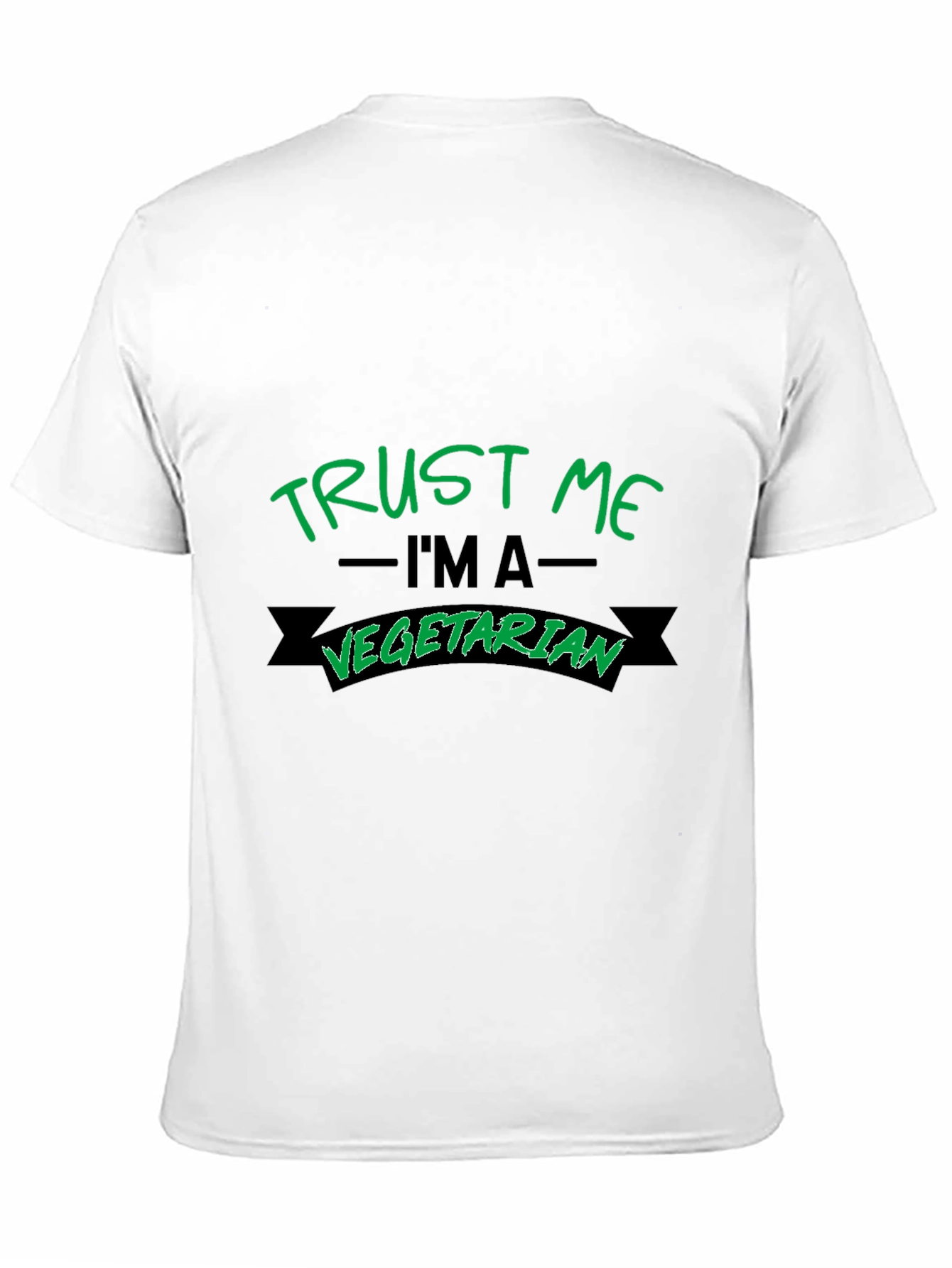 Black Trust Me I'm a Vegetarian Black T-Shirt view 11