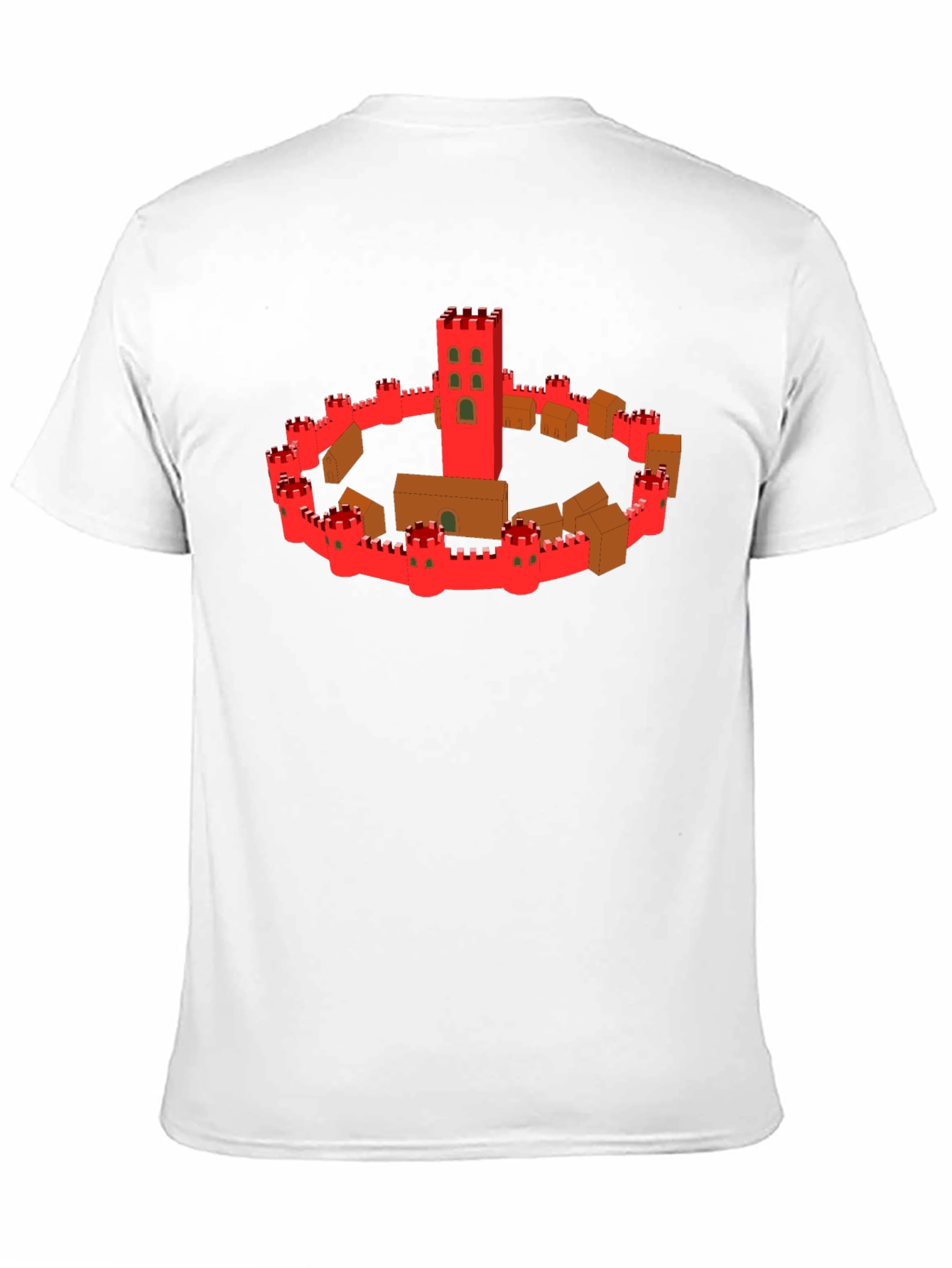 Black Medieval Castle Graphic Tee - Black Cotton T-Shirt view 11