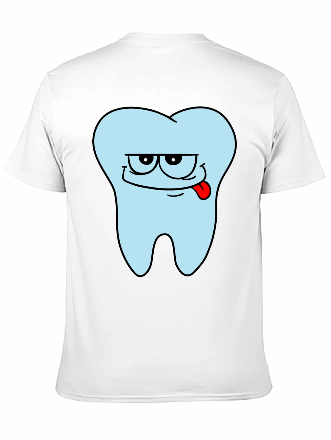 Black Funny Tooth Graphic Men's Black T-Shirt view 11