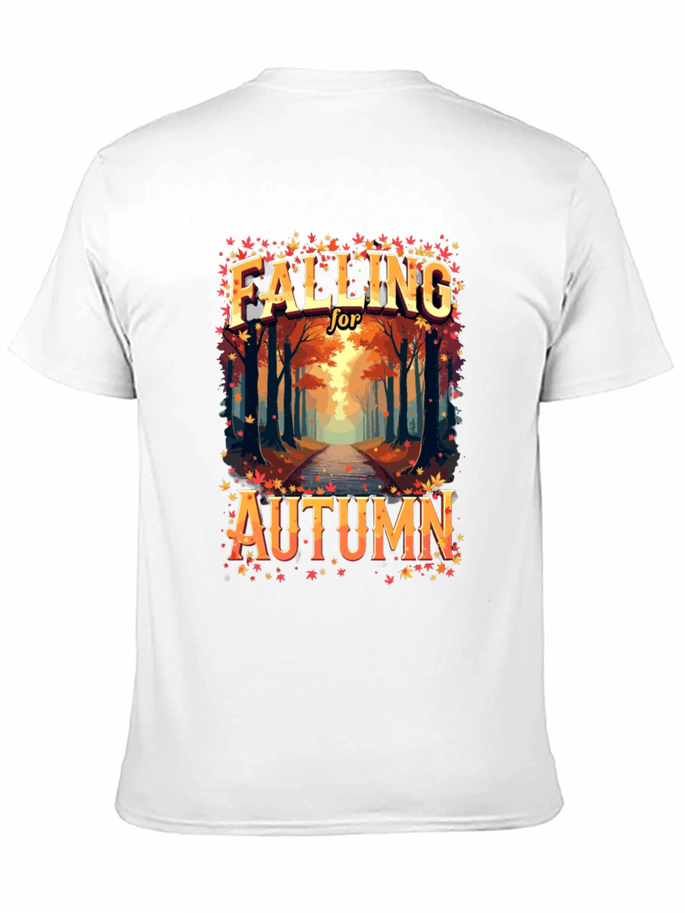 Black Falling for Autumn T-Shirt view 11