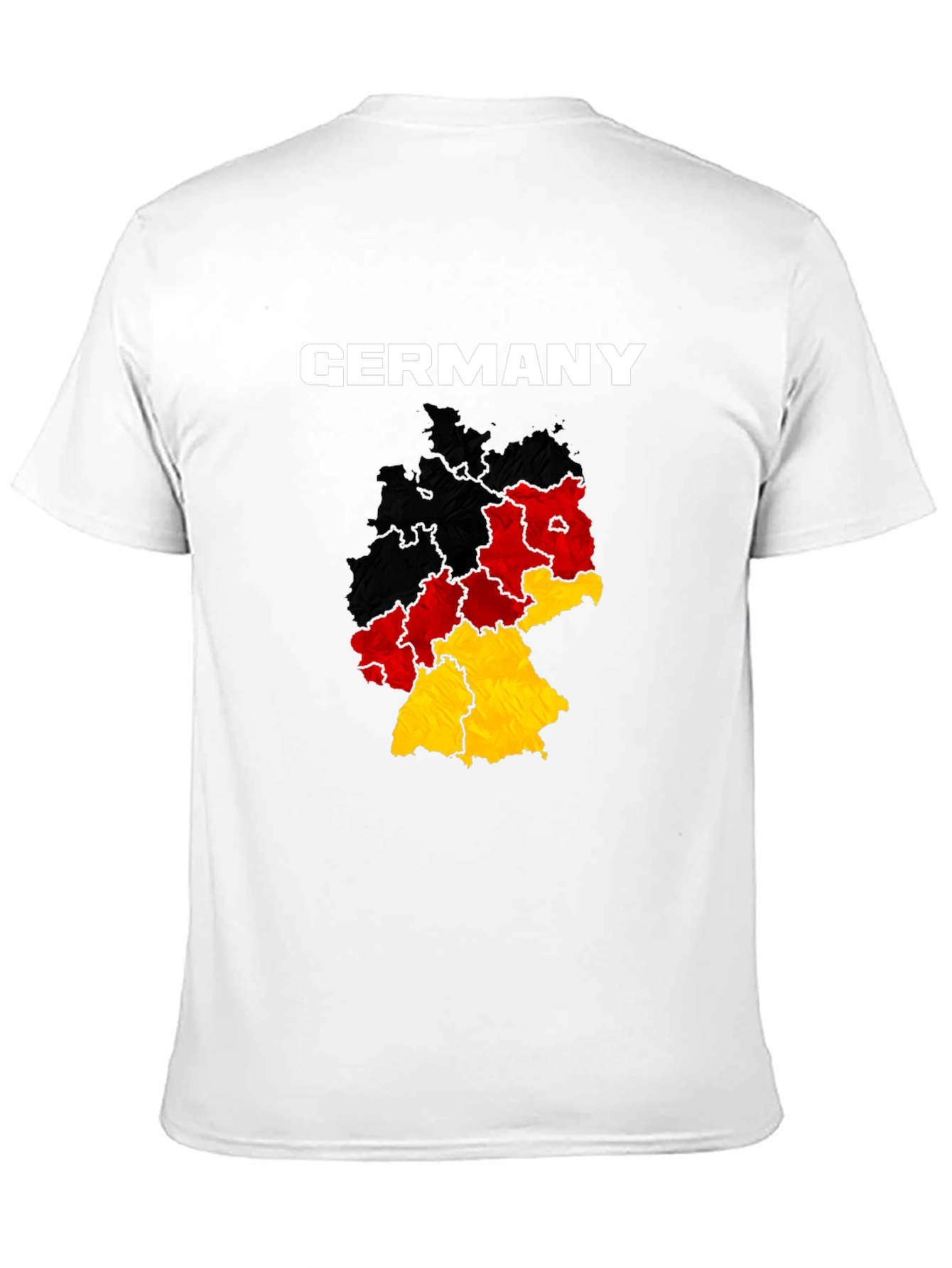Germany Map T-Shirt - Black, Cotton - 11