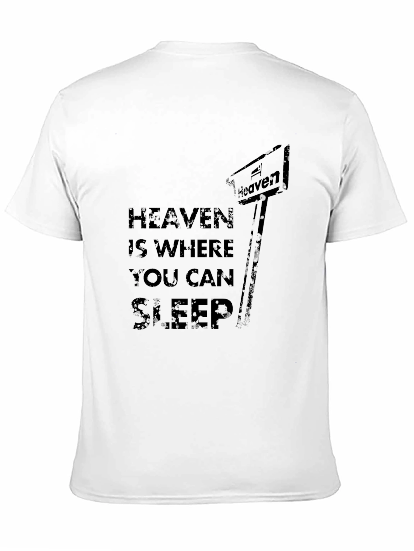 Black Heaven is Where You Can Sleep Graphic Tee view 11