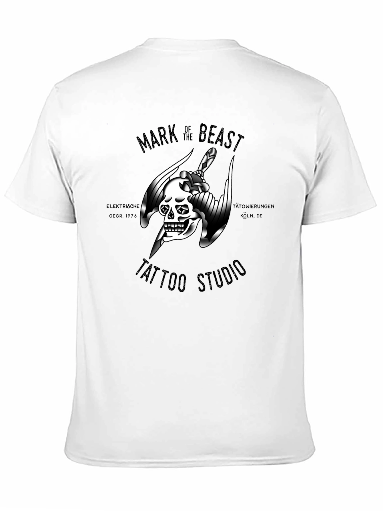 Black Mark of the Beast Tattoo Studio Black T-Shirt view 11