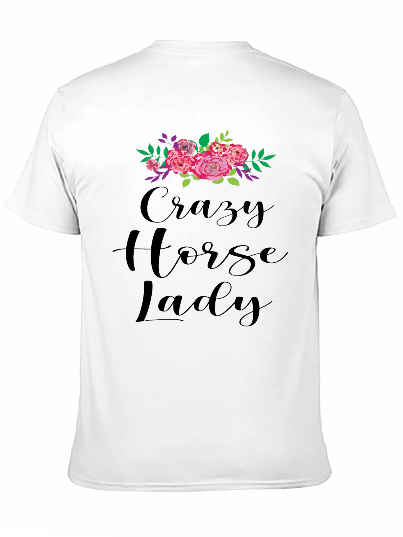 Crazy Horse Lady Floral Graphic Tee - Black - 11