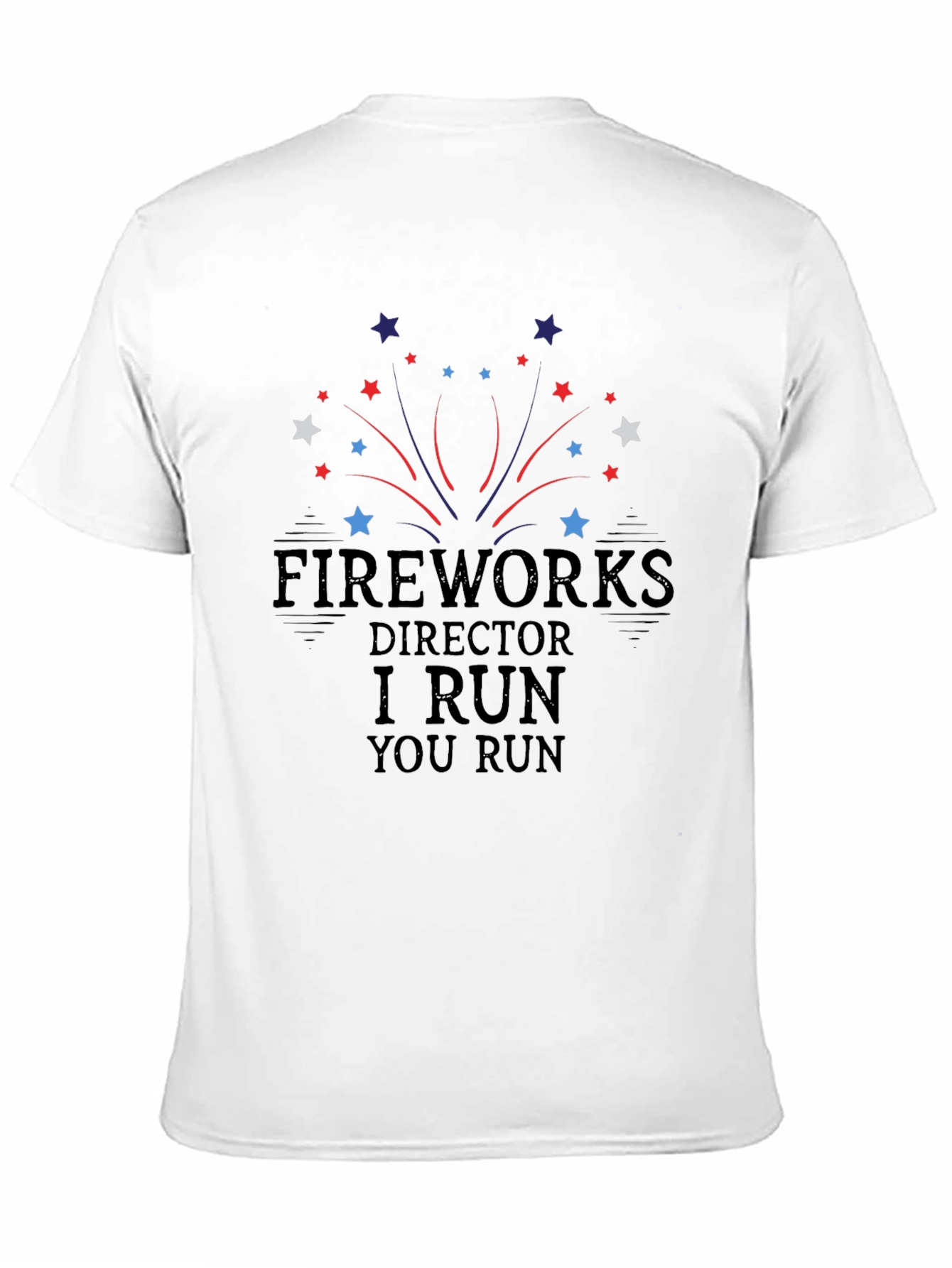 Black Fireworks Director I Run You Run Graphic Tee view 11