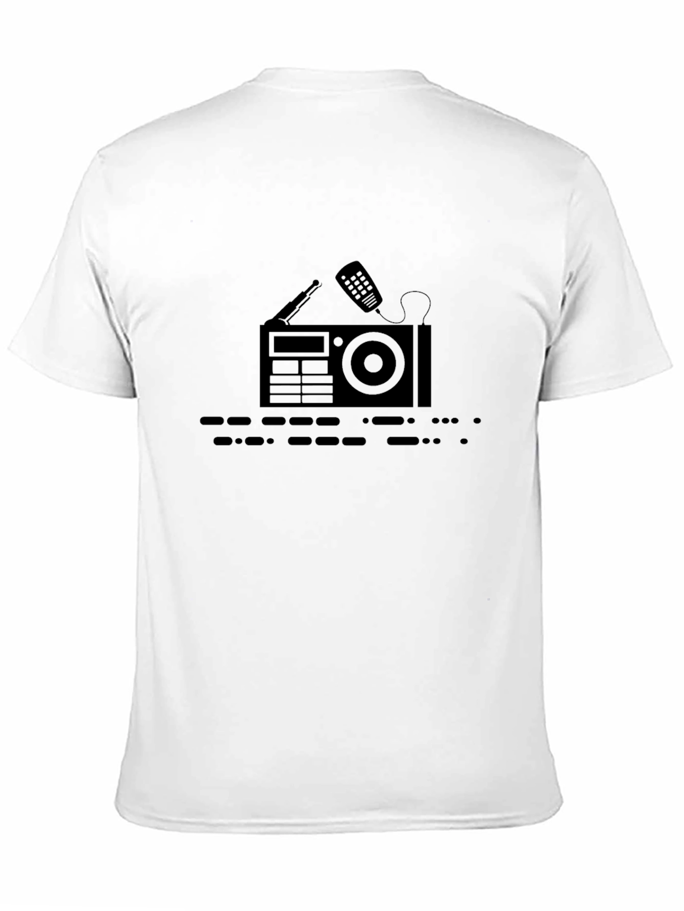 Black Retro Radio Graphic Tee - Classic Style view 11
