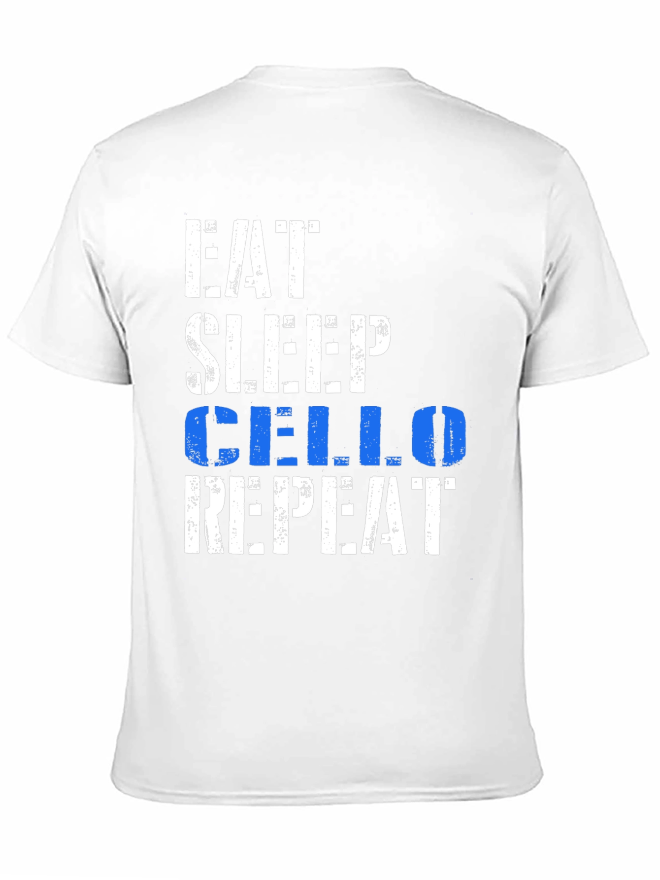 Black Eat Sleep Cello Repeat Black Graphic Tee view 11