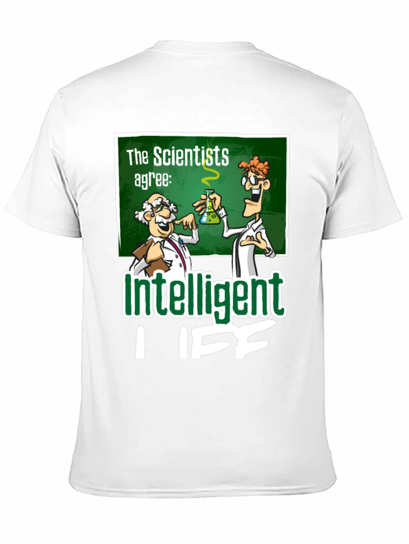 Black Intelligent Life Graphic Tee - Science Humor T-Shirt view 11