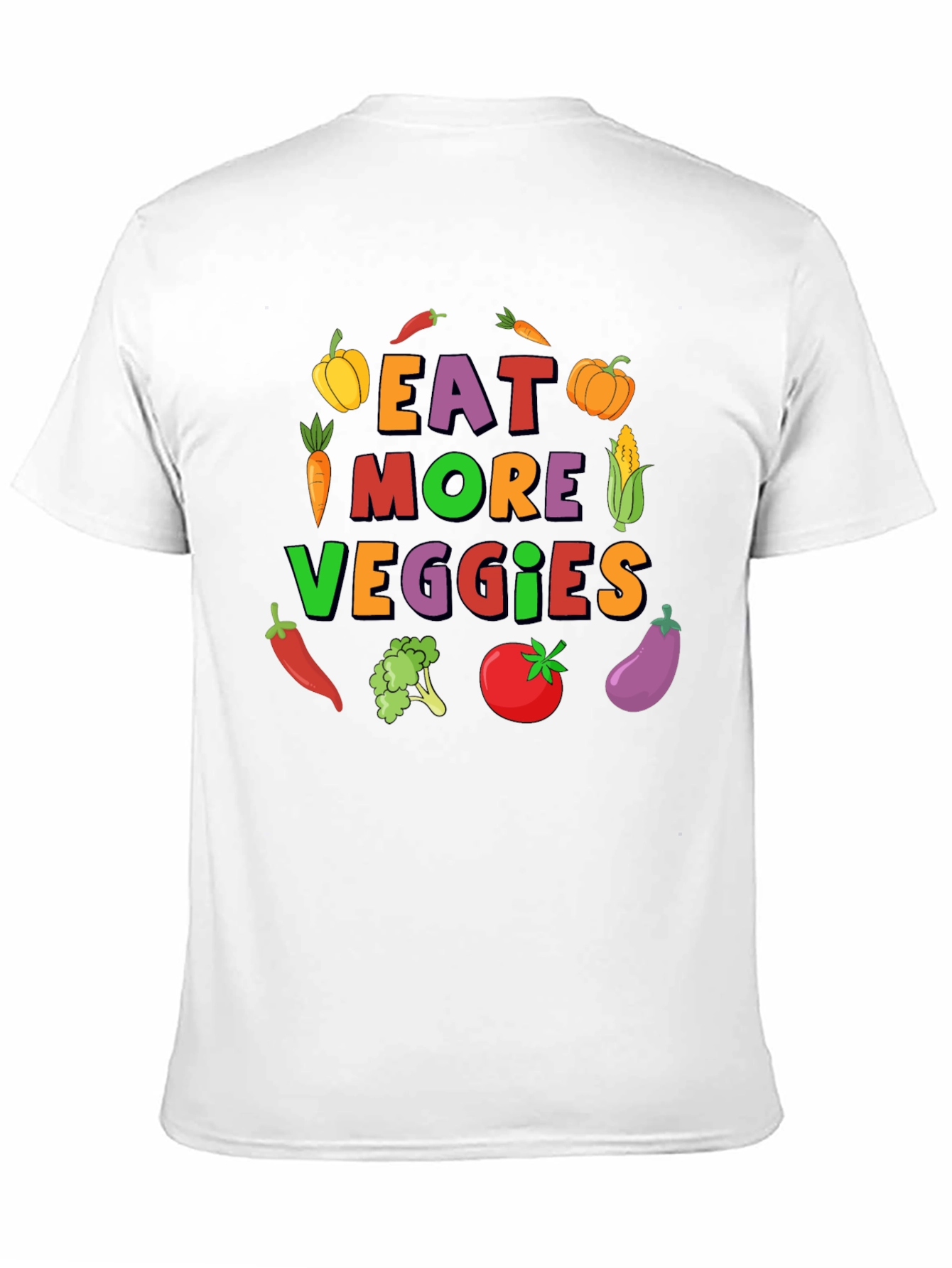 Black Eat More Veggies Graphic Tee view 11