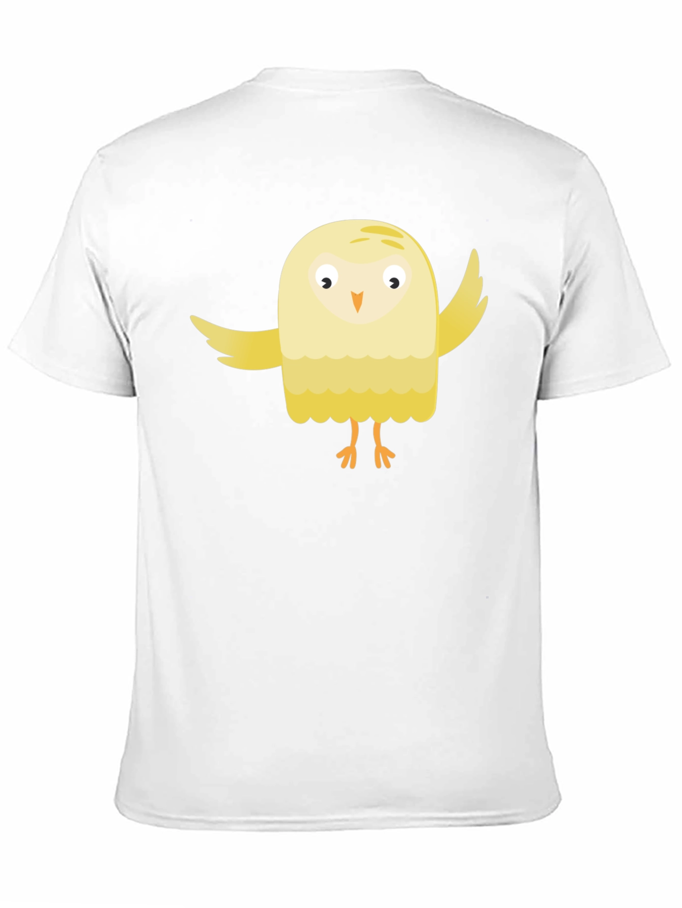 Black Cute Cartoon Bird Black T-Shirt view 11