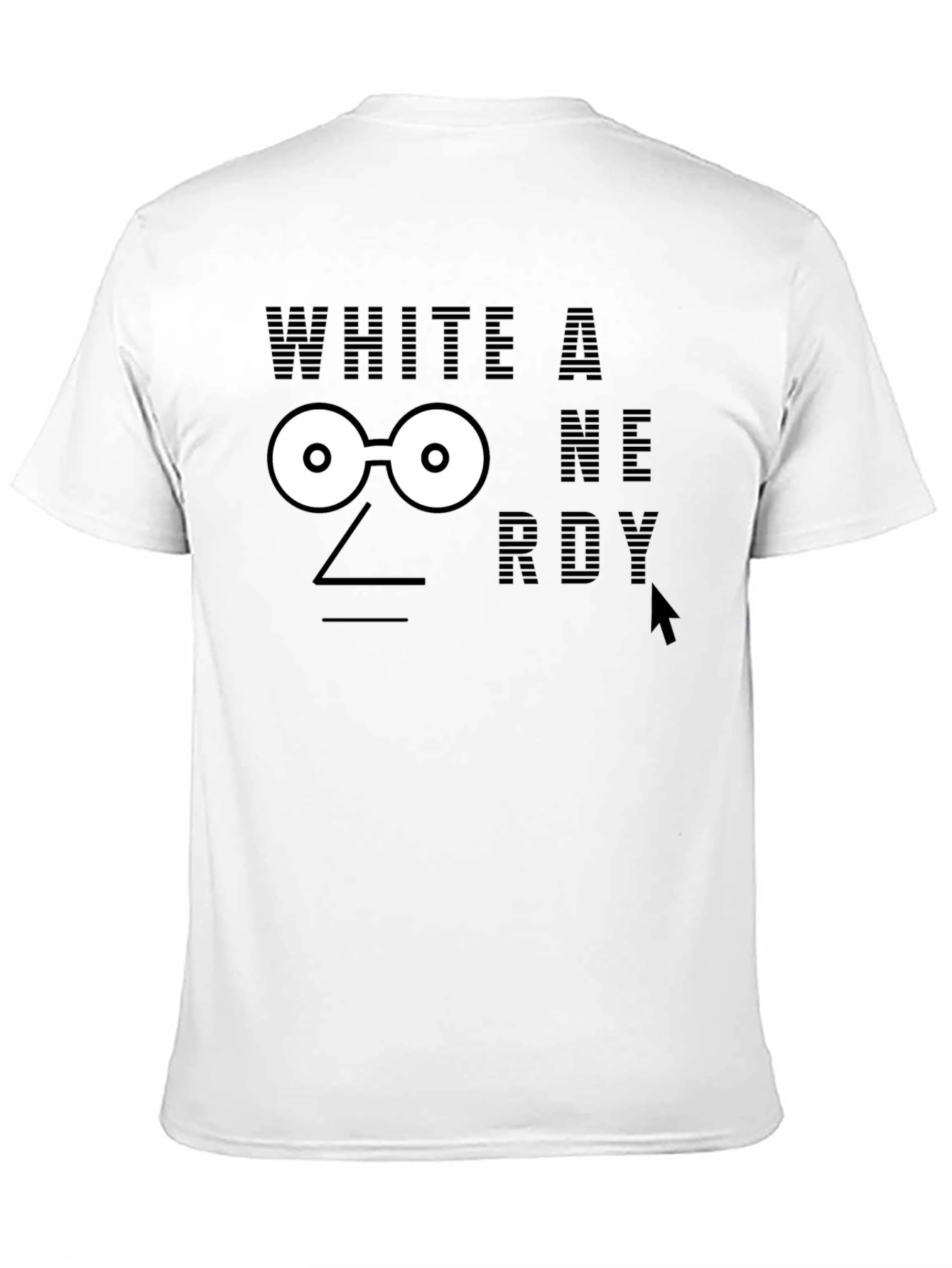 Black White a Nerd? Funny Graphic Novelty T-Shirt view 11