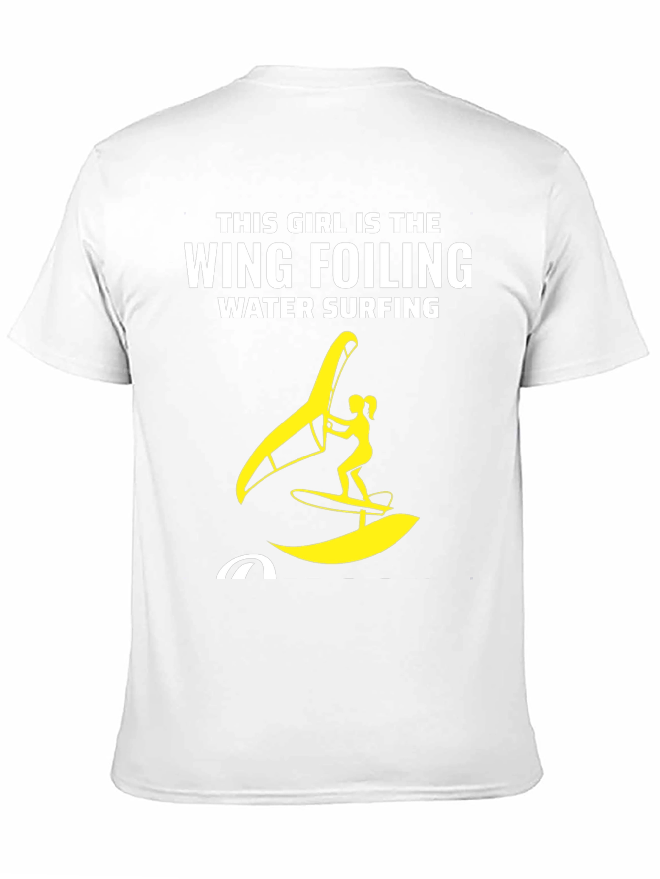 Black Wing Foiling Water Surfing Graphic Tee view 11