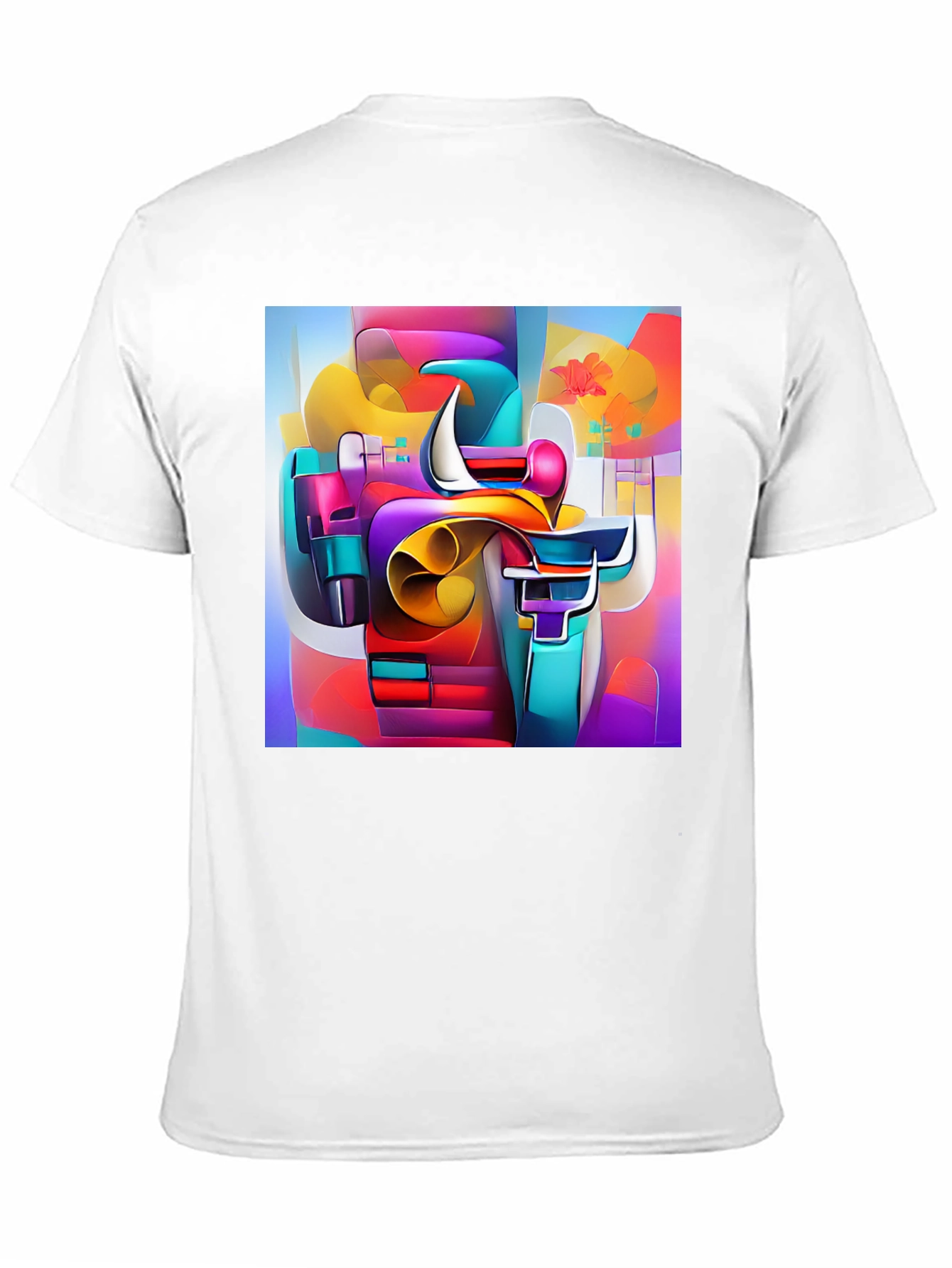 Black Abstract Art Tee - Vibrant Graphic Print view 11