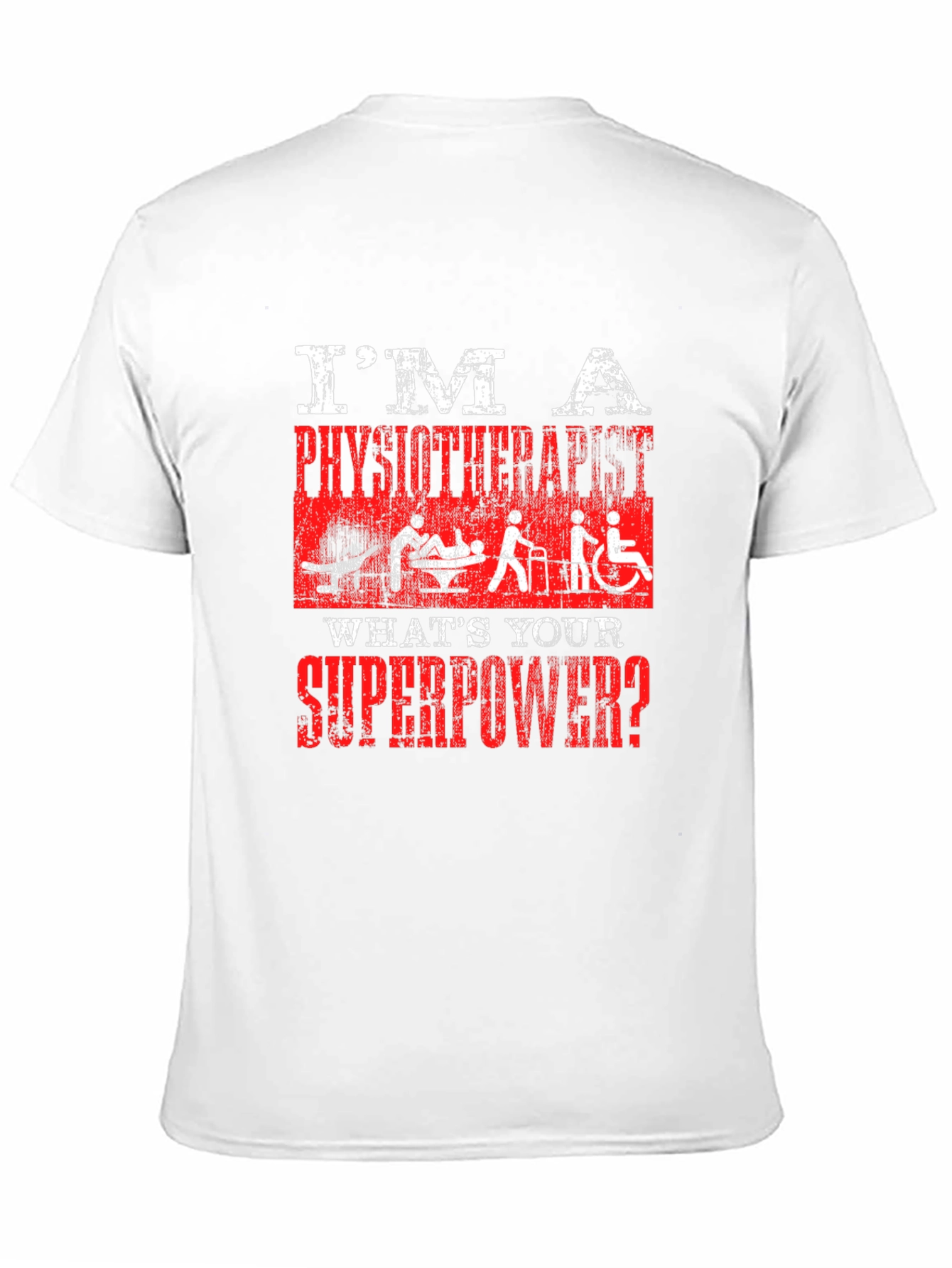 Black Physiotherapist Superpower T-Shirt - Black view 11