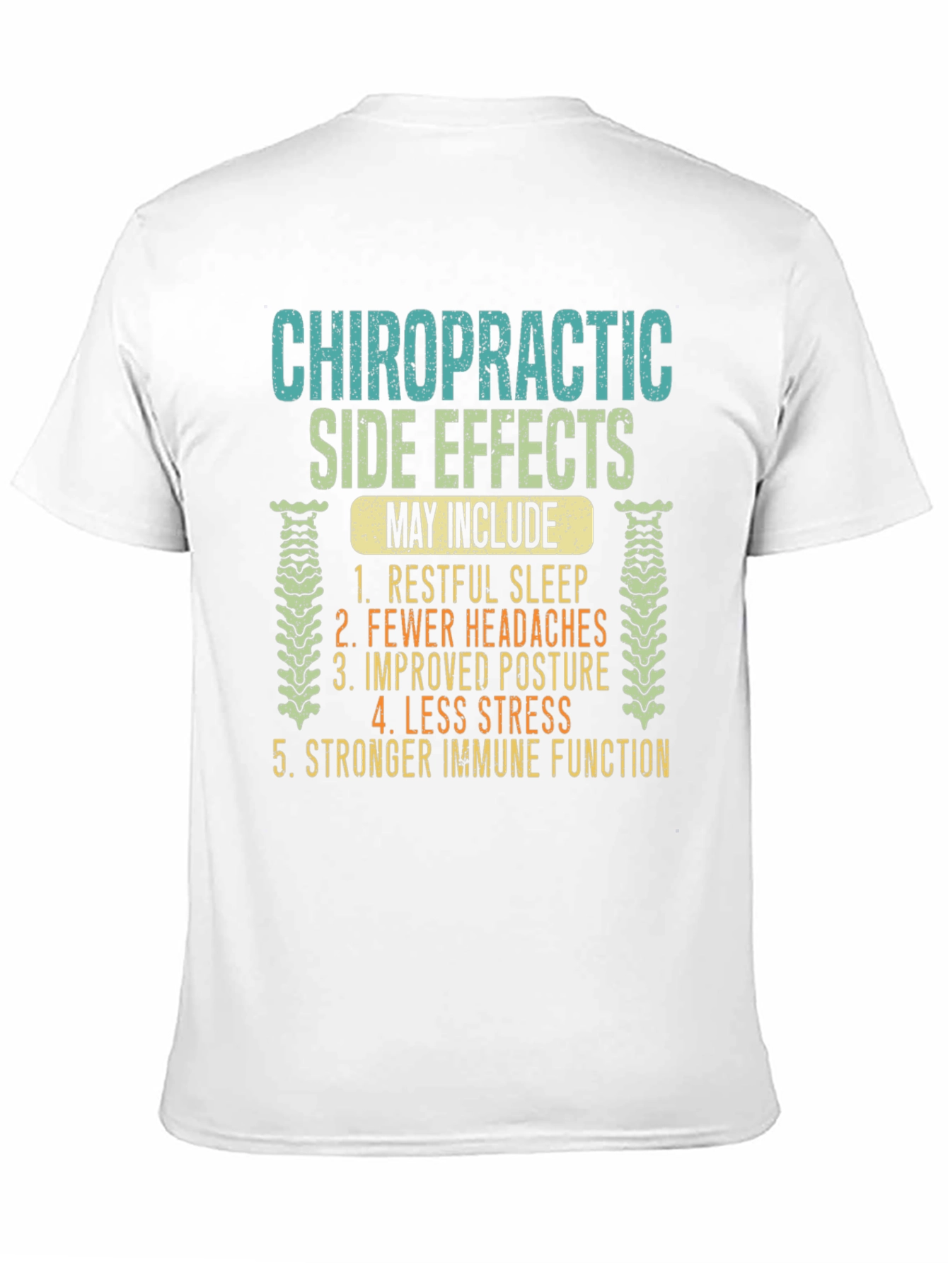 Black Chiropractic Side Effects T-Shirt view 11