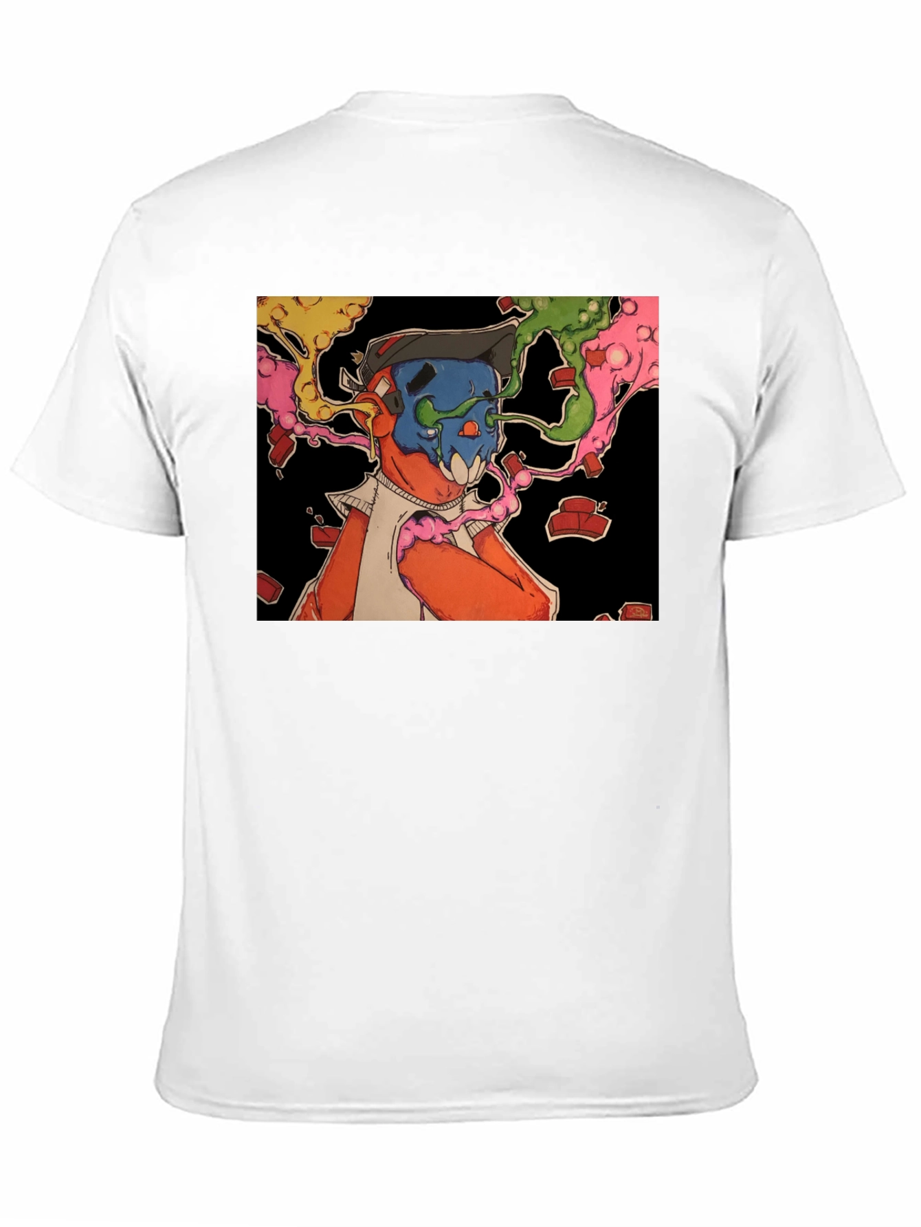 Black Abstract Graphic Print Black T-Shirt view 11