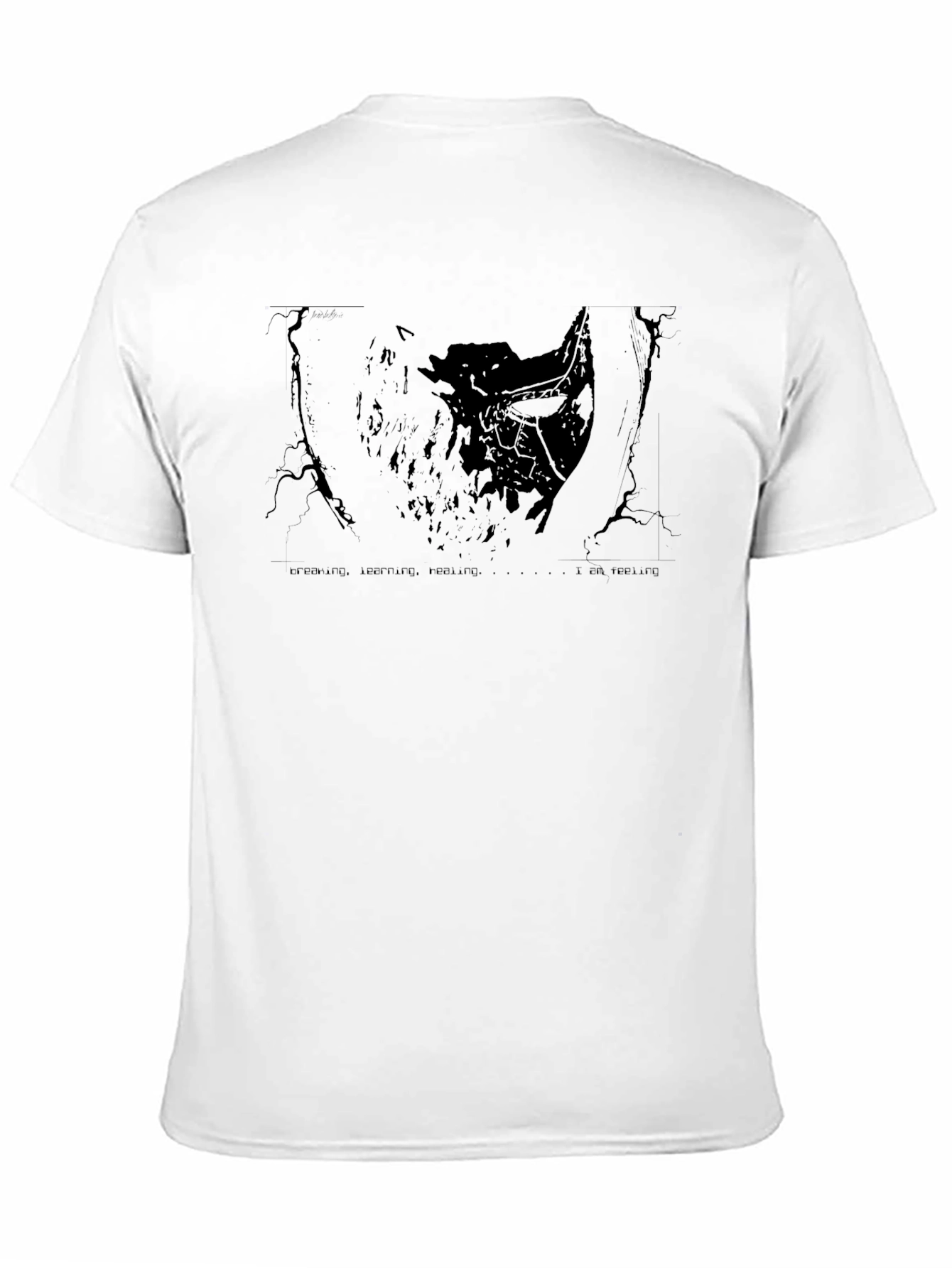Black Abstract Graphic Print Black T-Shirt view 11