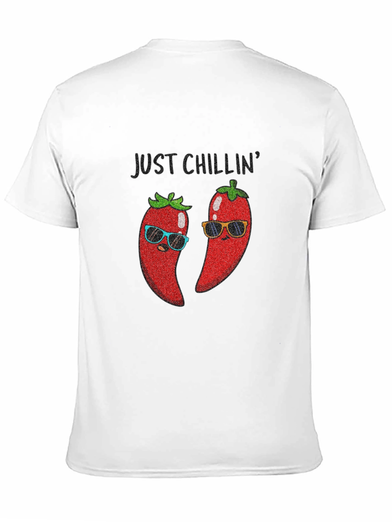 Black Just Chillin' Chili Pepper Graphic Tee view 11